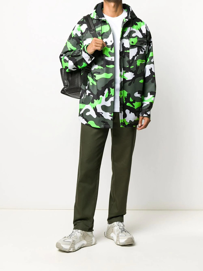 Valentino camouflage print hooded jacket outlook