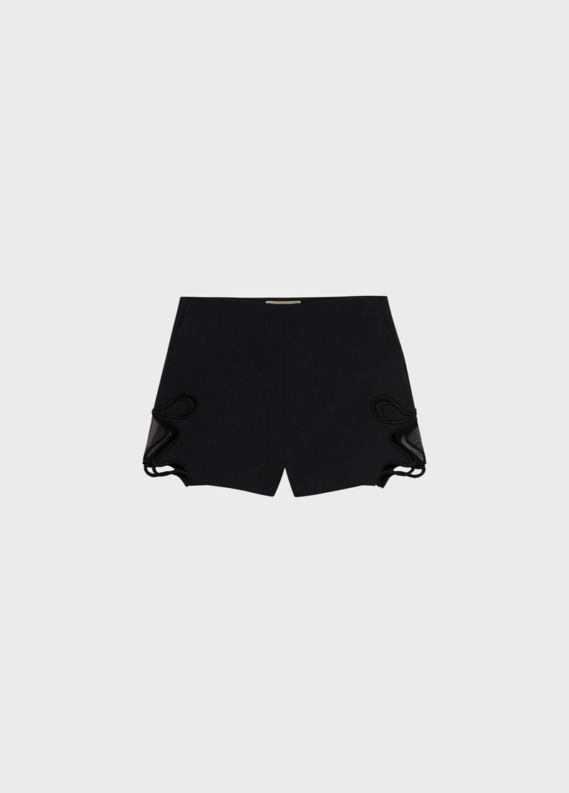CADY SHORTS WITH INTARSIA EMBROIDERY - 1