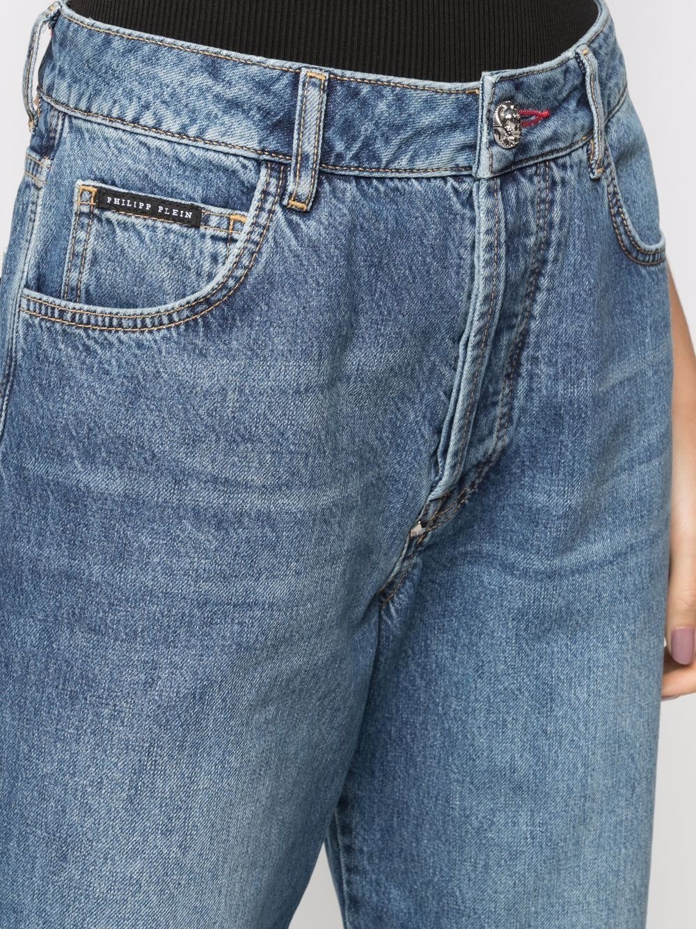 Iconic Plein wide-leg jeans - 5