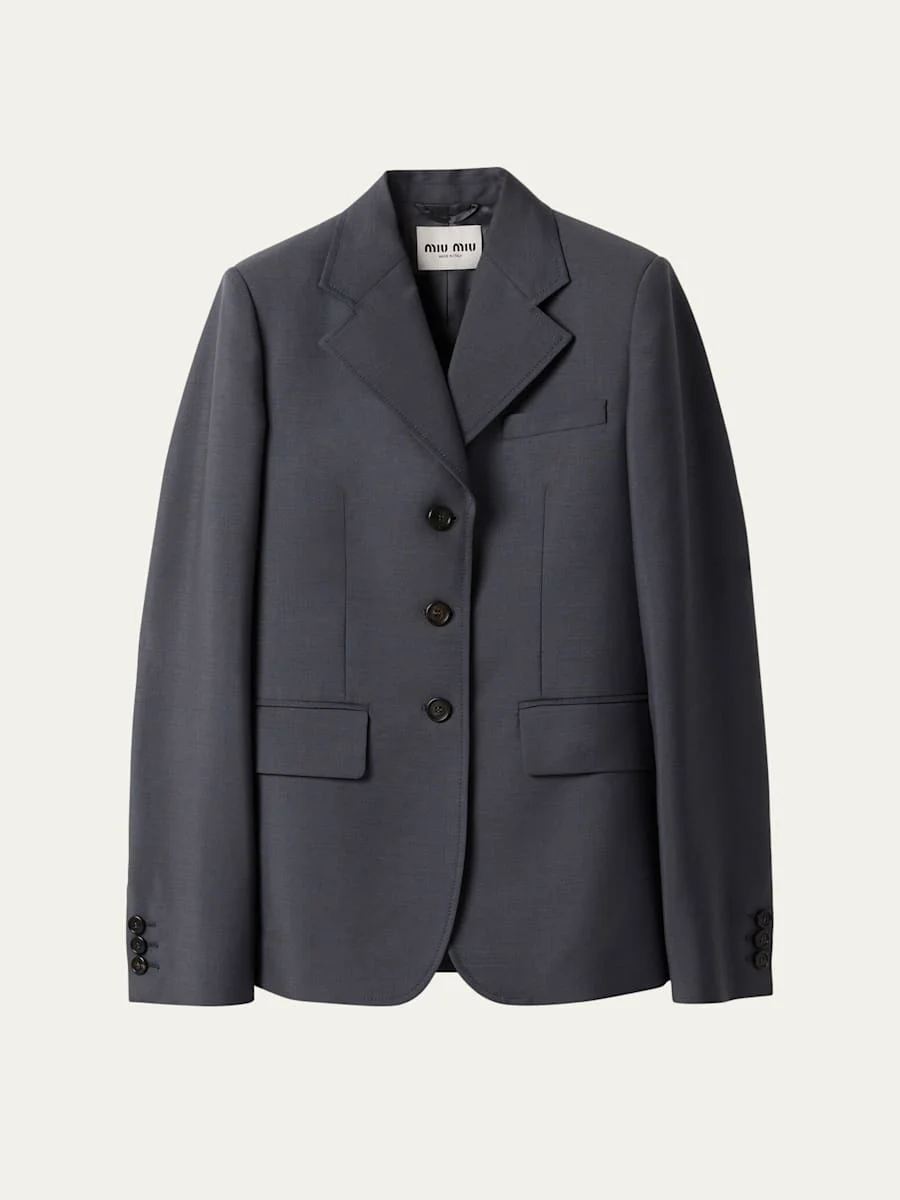 Single-Breasted Blazer Jacket - 1