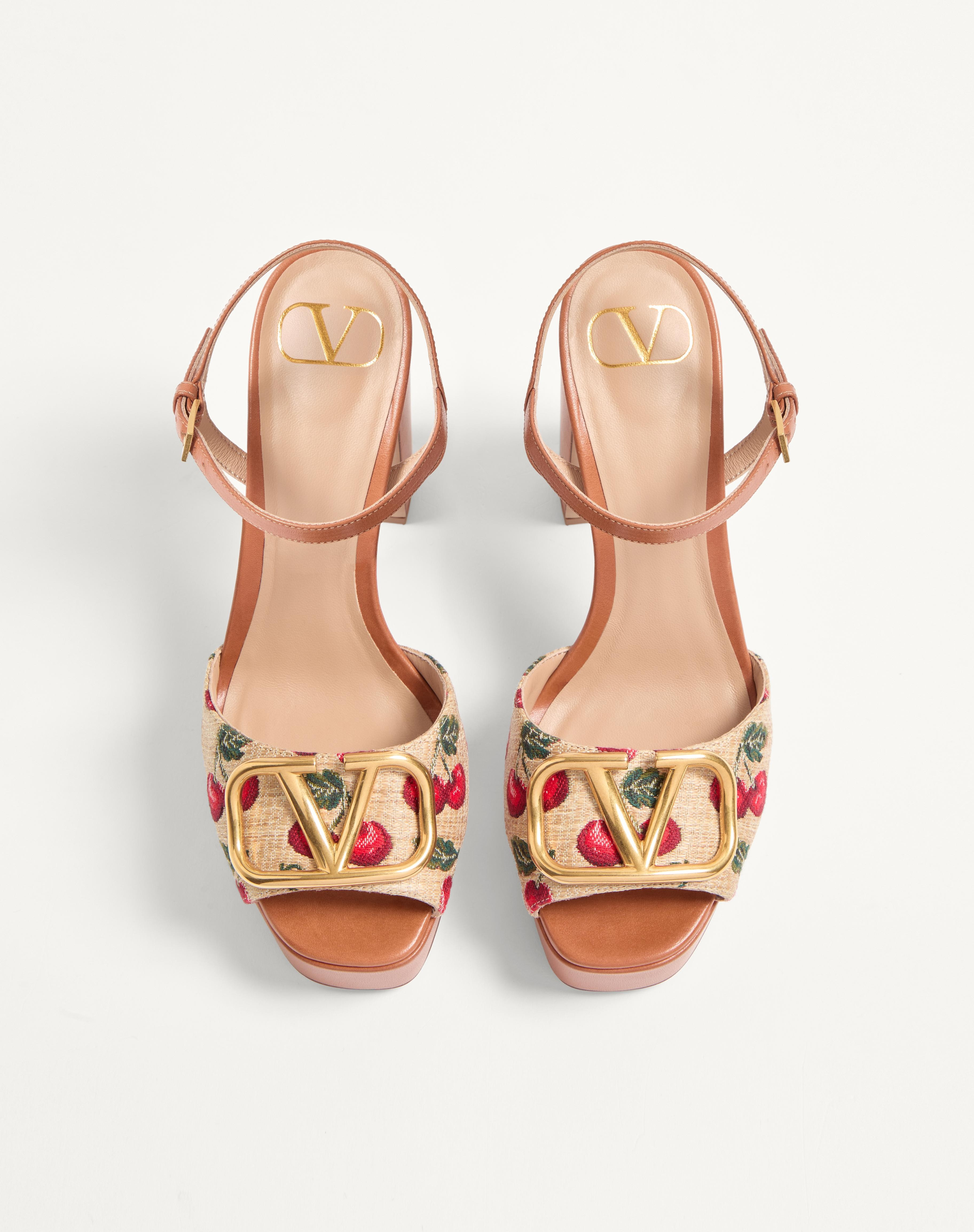 VLOGO SIGNATURE CHERRYFIC PLATFORM SANDAL 115MM - 4