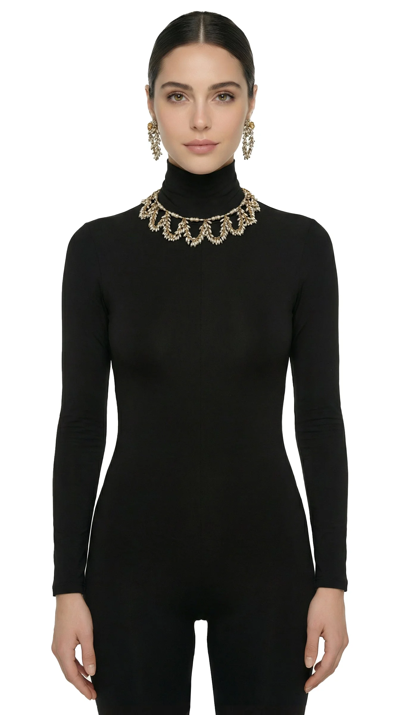 MIRIAM HASKELL BEADED EARRINGS AND NECKLACE SET - 1