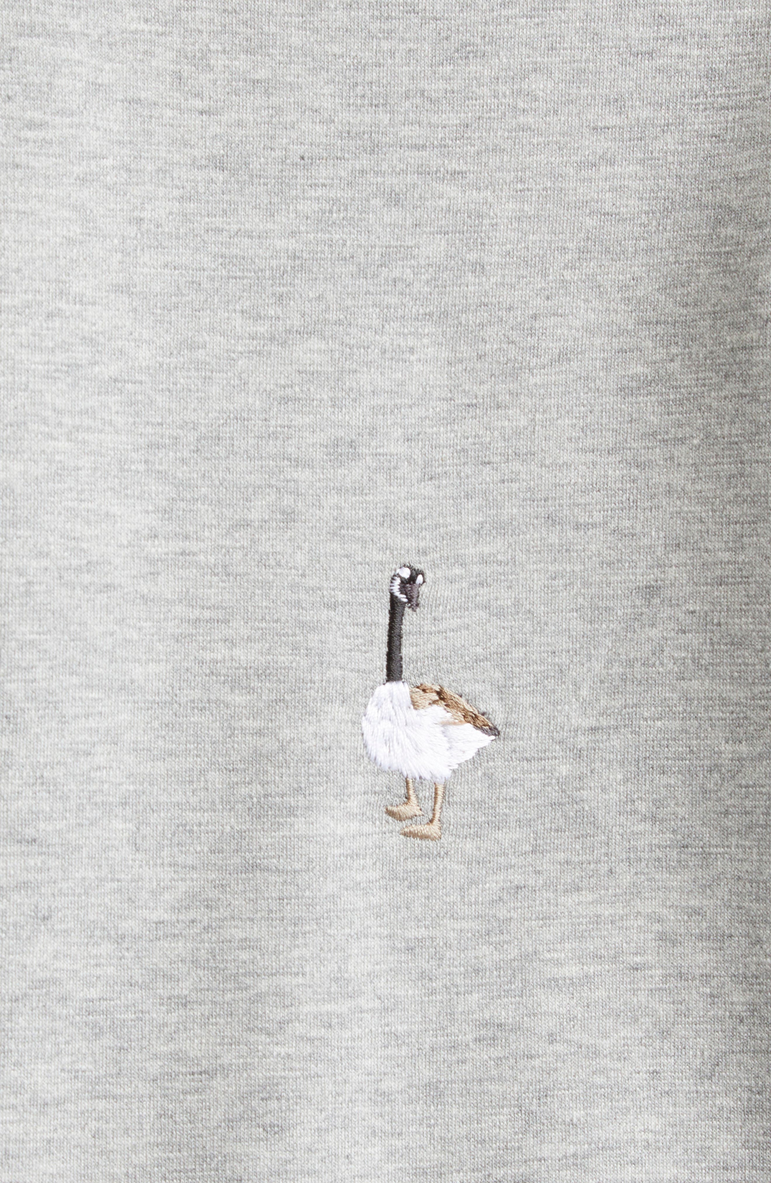 Thom Browne Embroidered Geese Short Sleeve Sweatshirt in Light Grey at Nordstrom - 7