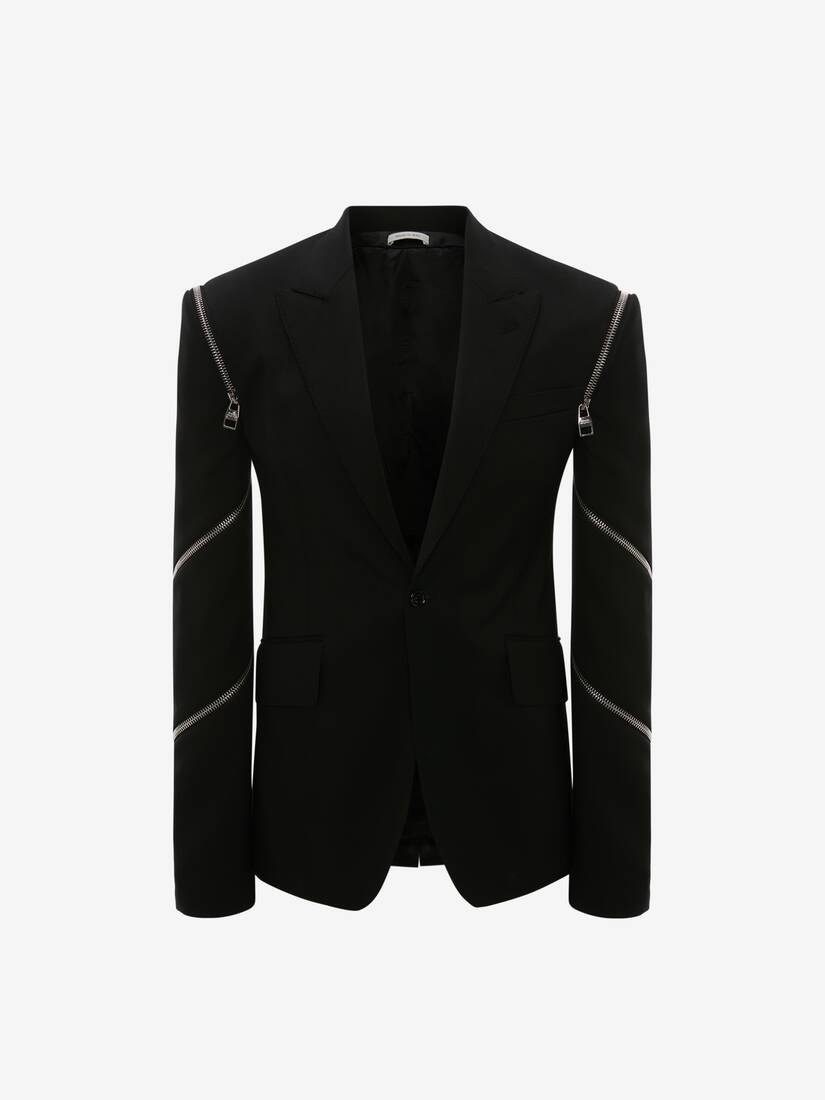 Spiral Zip Jacket in Black - 1