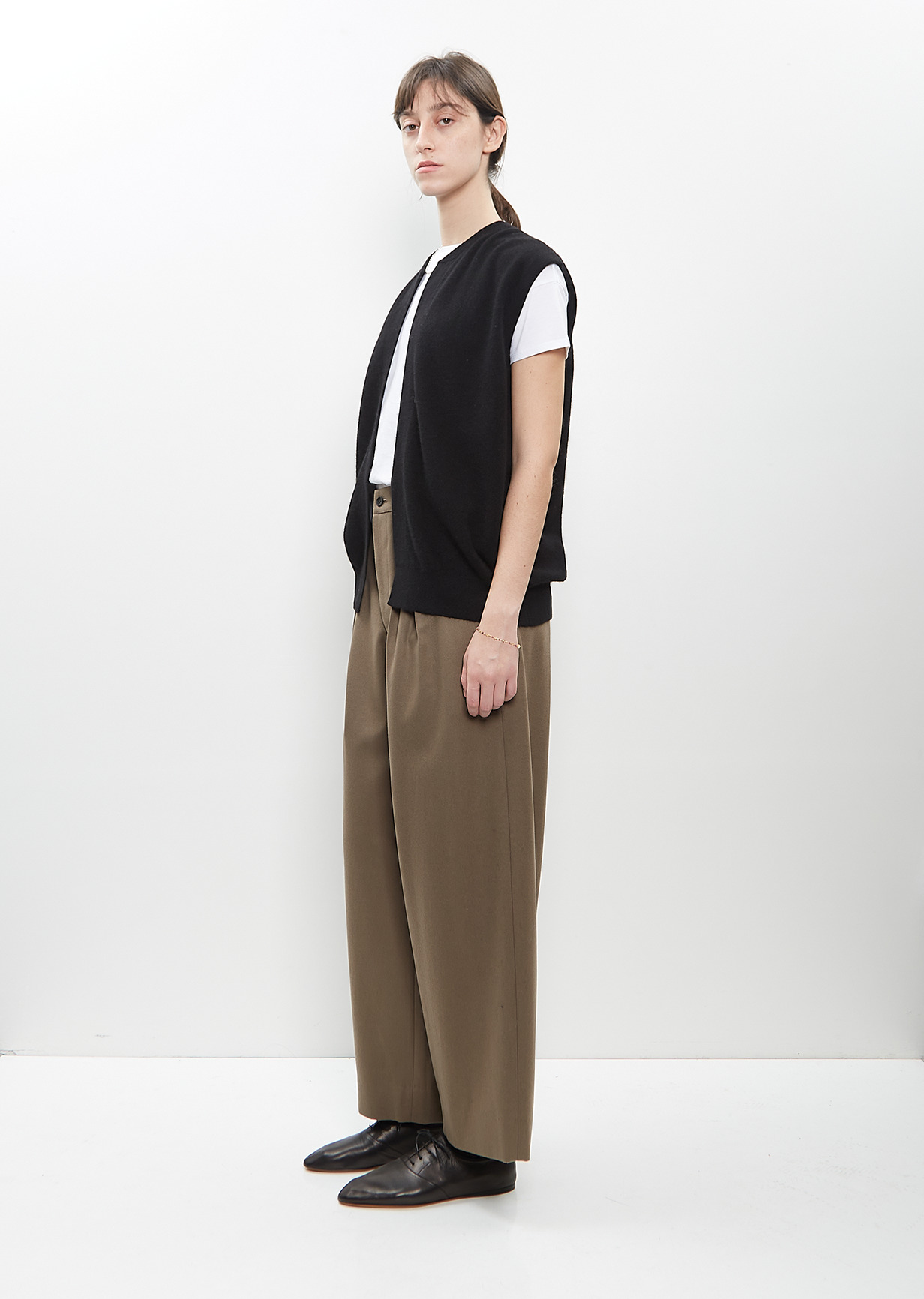 Stretch Felt Cashmere SL Bomber — Black - 5