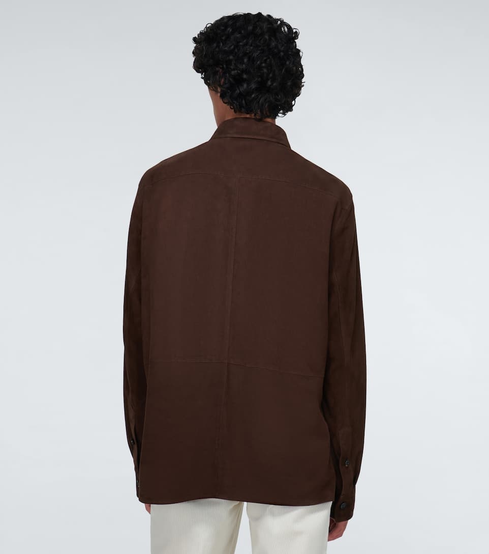 Barron suede overshirt - 4