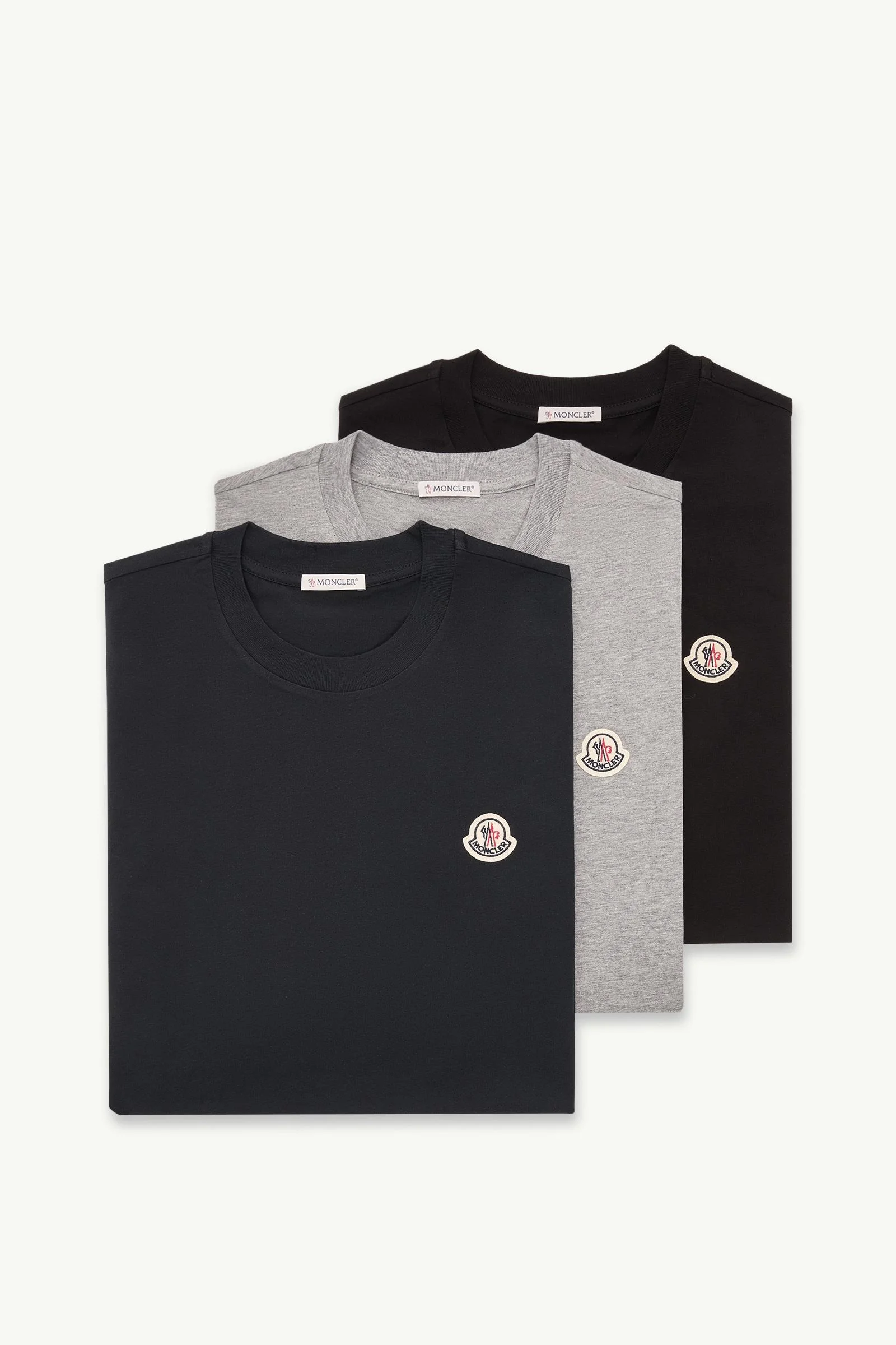 Logo Patch Cotton T-Shirt (Pack of Three) - 1