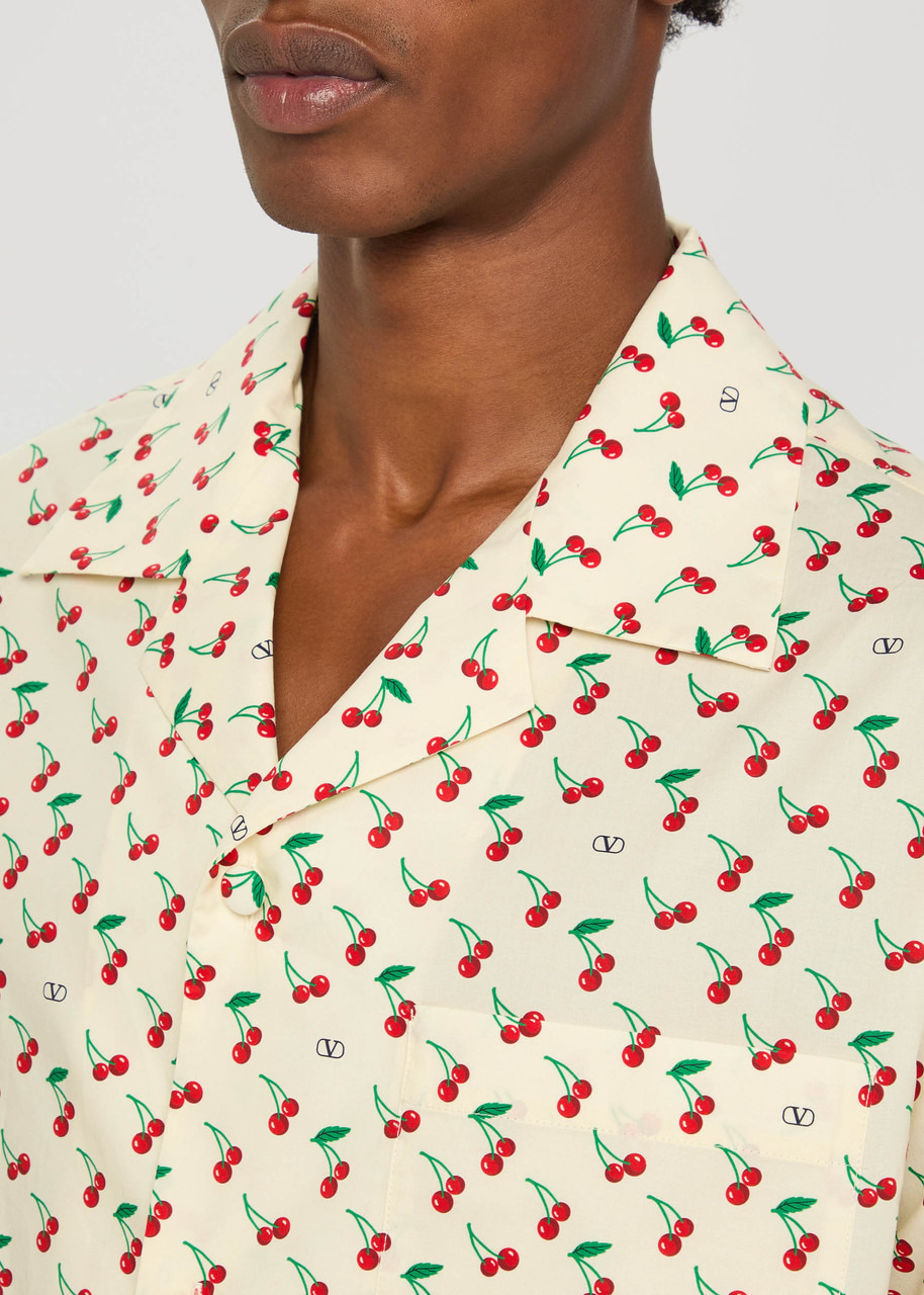 Valentino Garavani Cherryfic Printed Cotton-poplin Shirt - 5