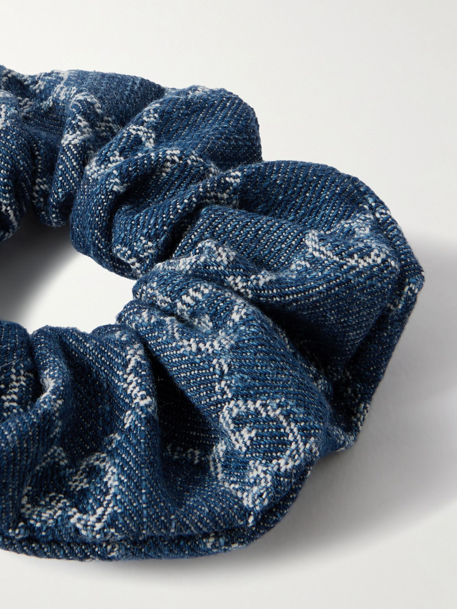 Denim-jacquard hair tie Light denim - 3