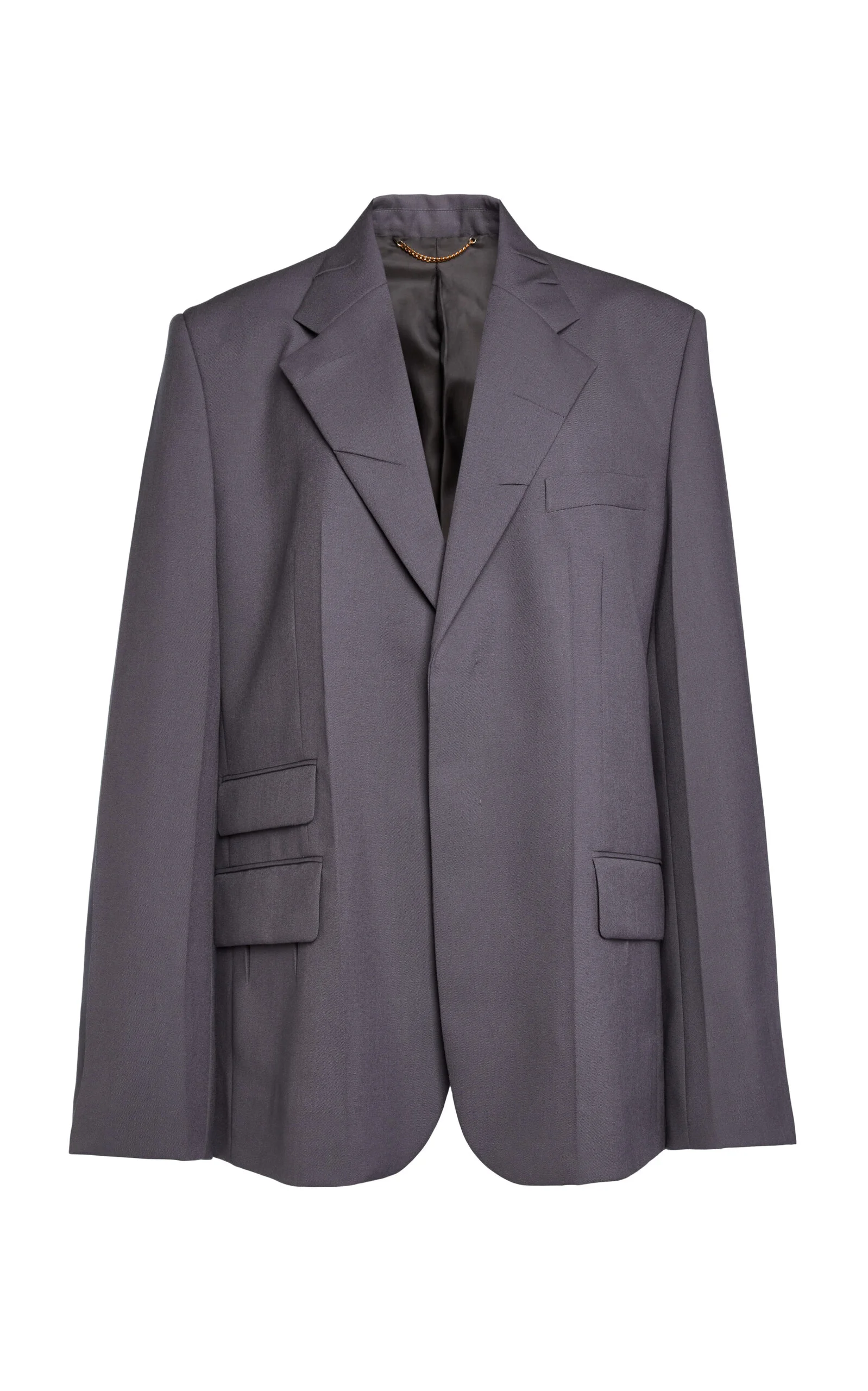 Oversized Notch Lapel Jacket dark grey - 1