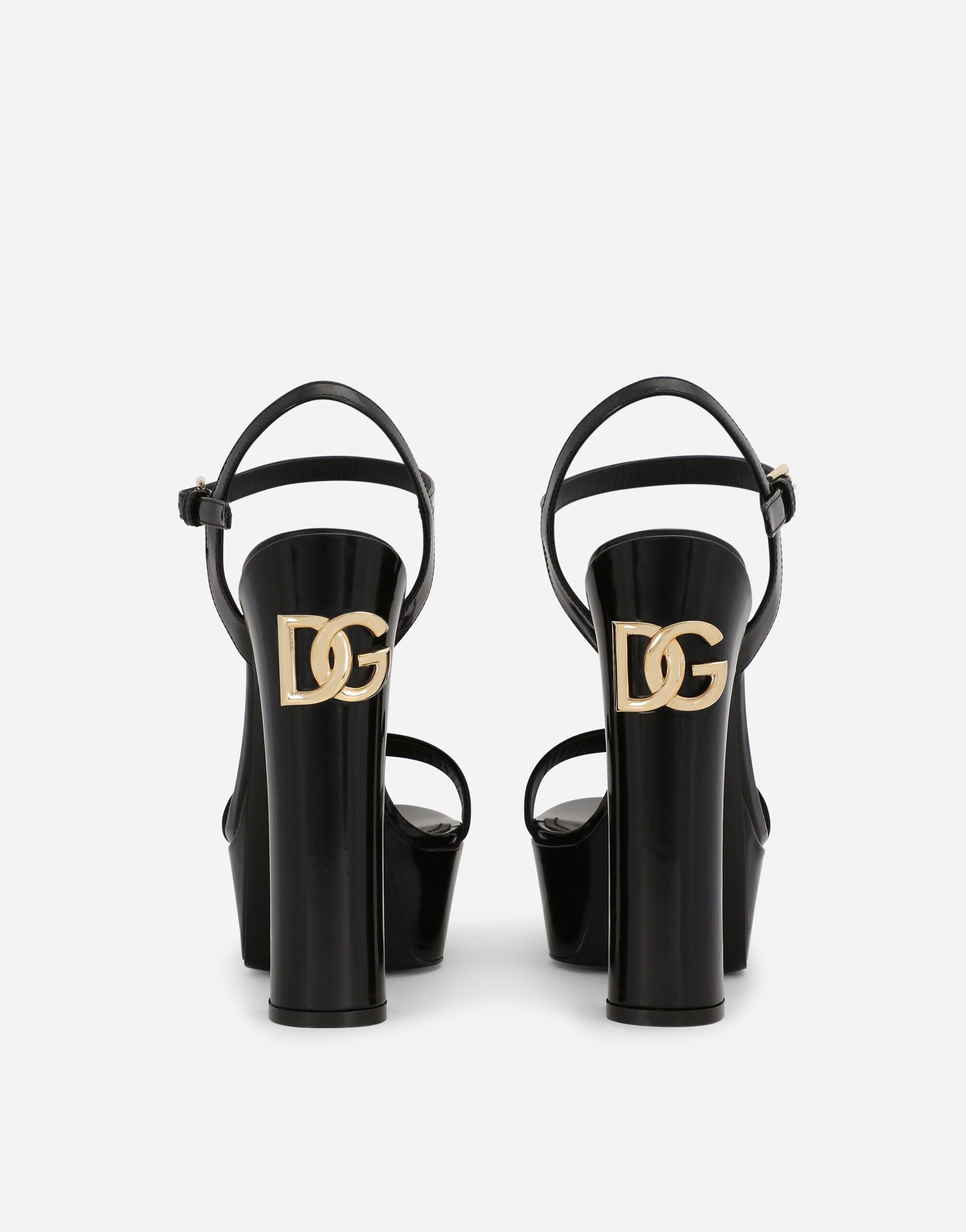 Polished calfskin platform sandals - 2