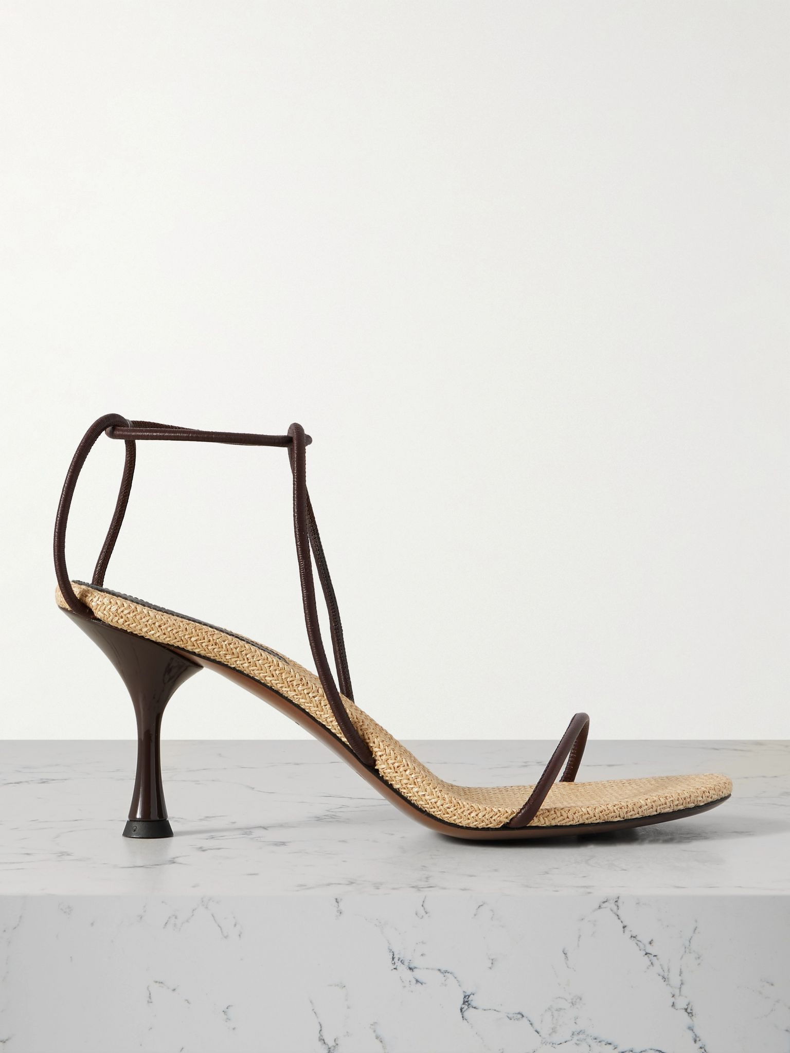 Nenque leather sandals Chocolate - 1