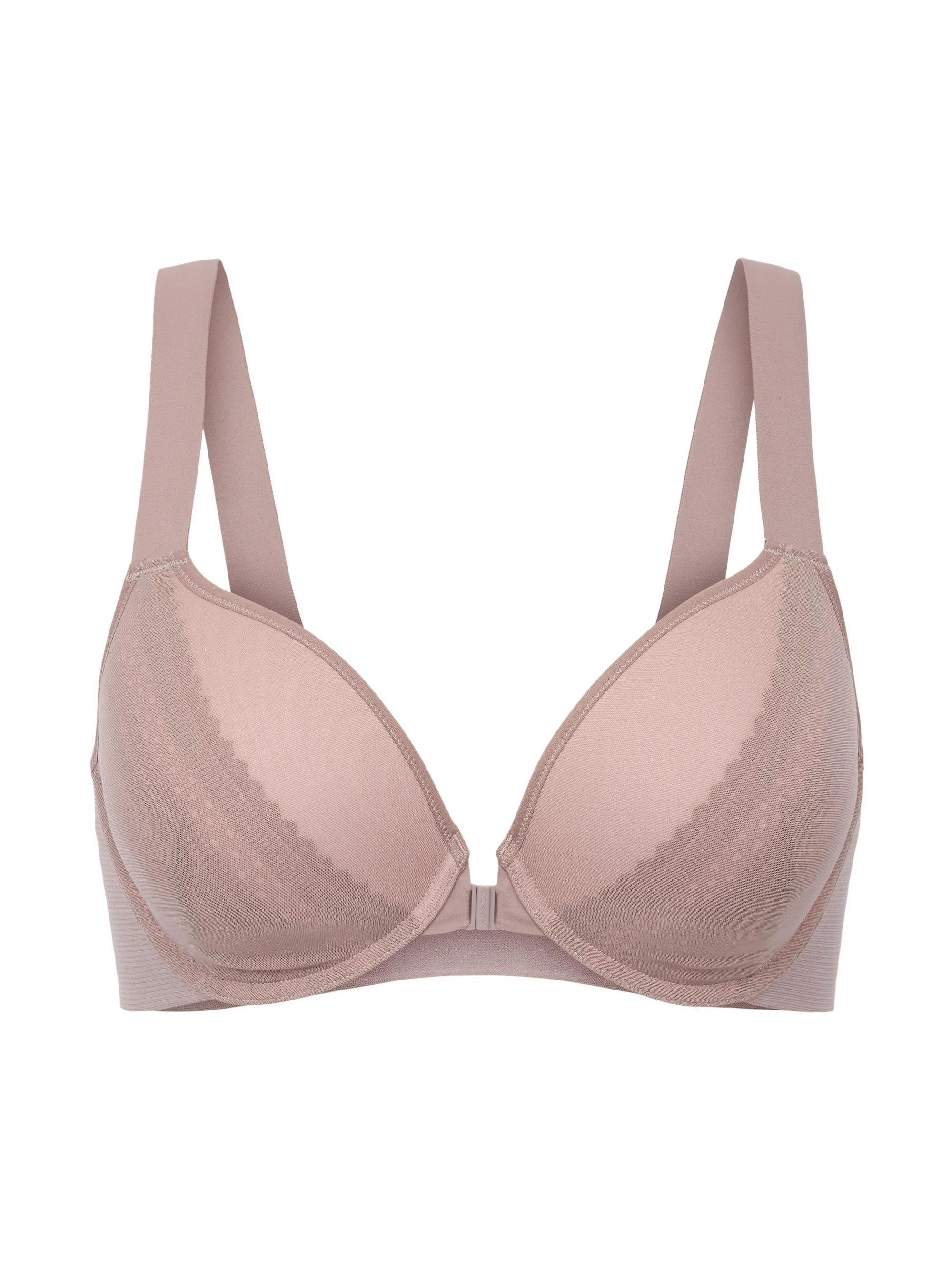 Women's Bra-llelujah! Illusion-Lace Bra - Cafe Au Lait Vintage Rose - 1
