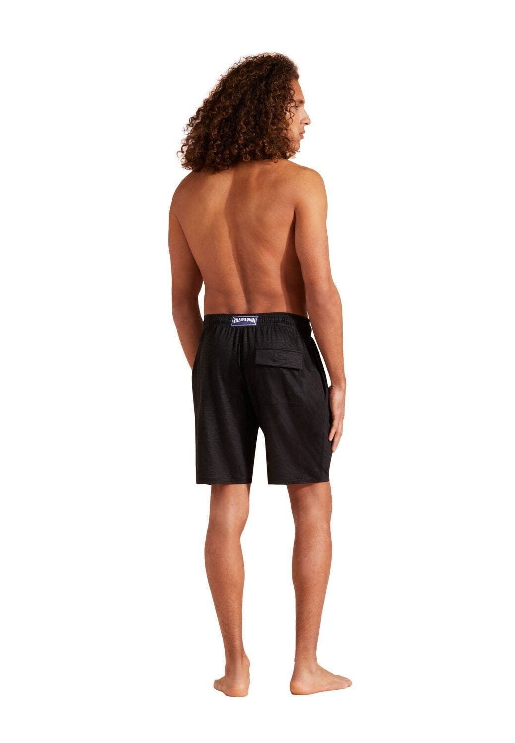 Vilebrequin Unisex Linen Bermuda Shorts in Noir at Nordstrom - 2