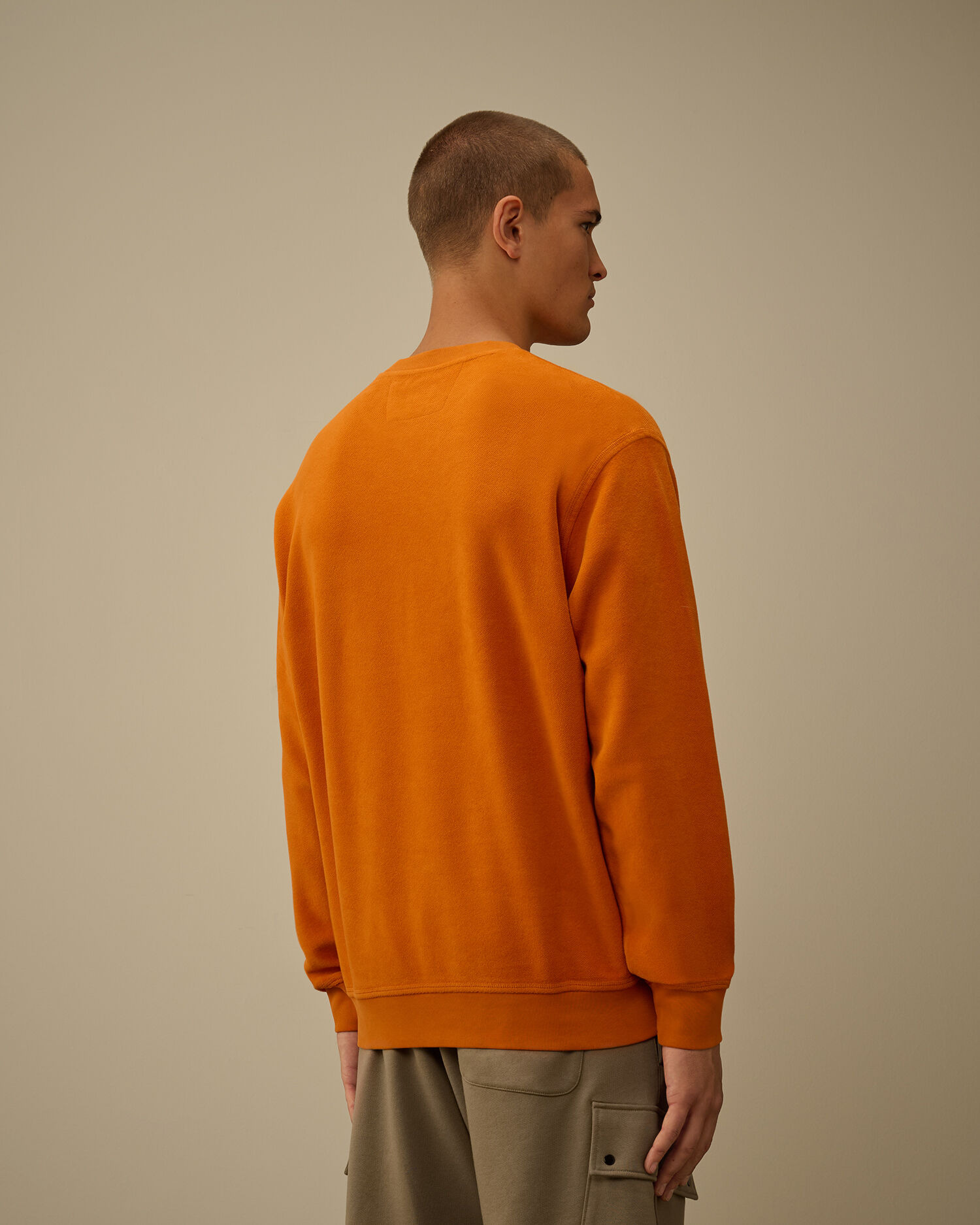 Brushed Emerized Diagonal Fleece Crewneck Sweatshirt - 4