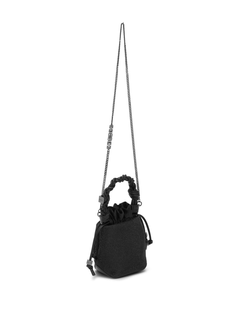 braided-handle leather tote bag - 2