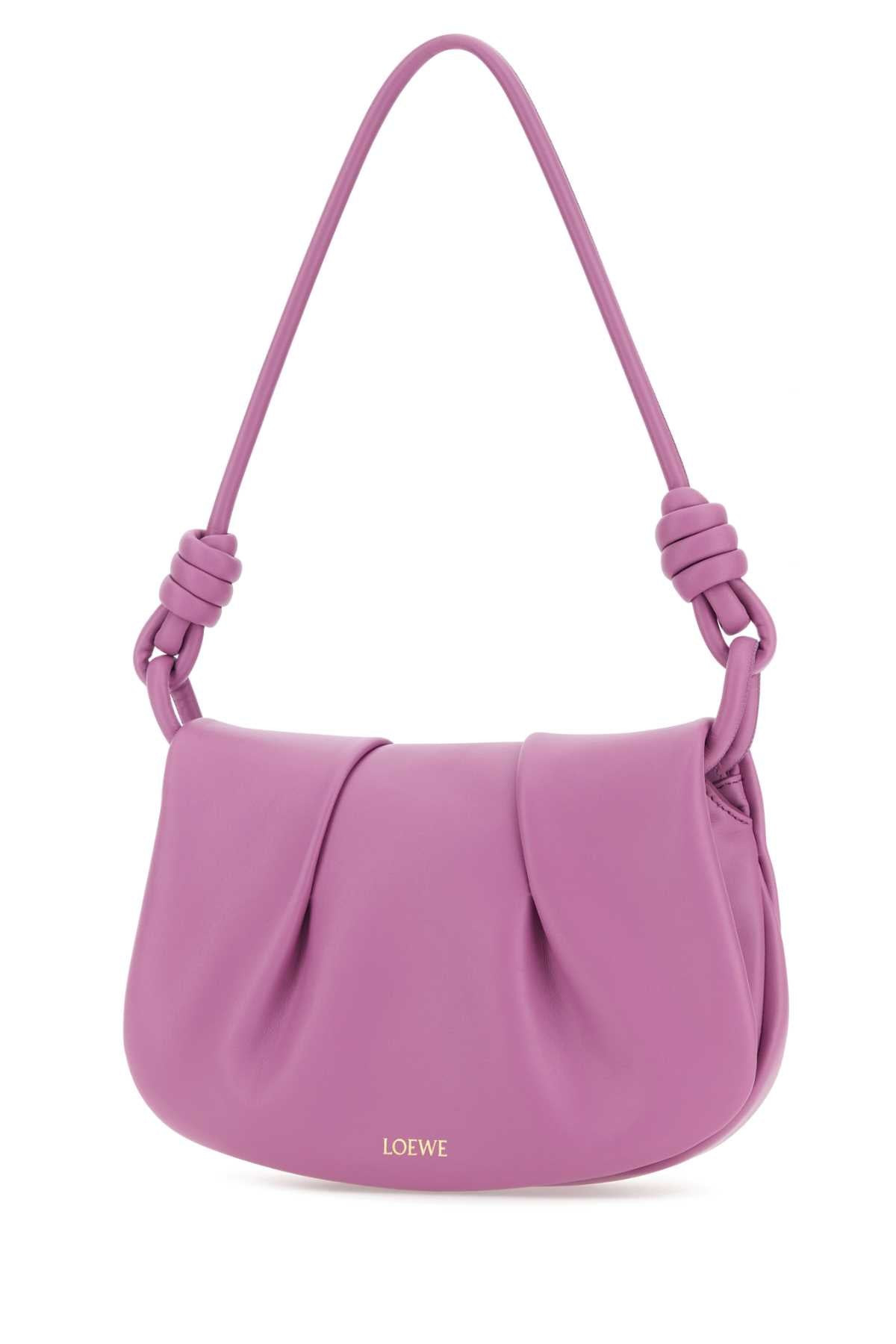 Loewe Women Lilac Nappa Leather Paseo Shoulder Bag - 2