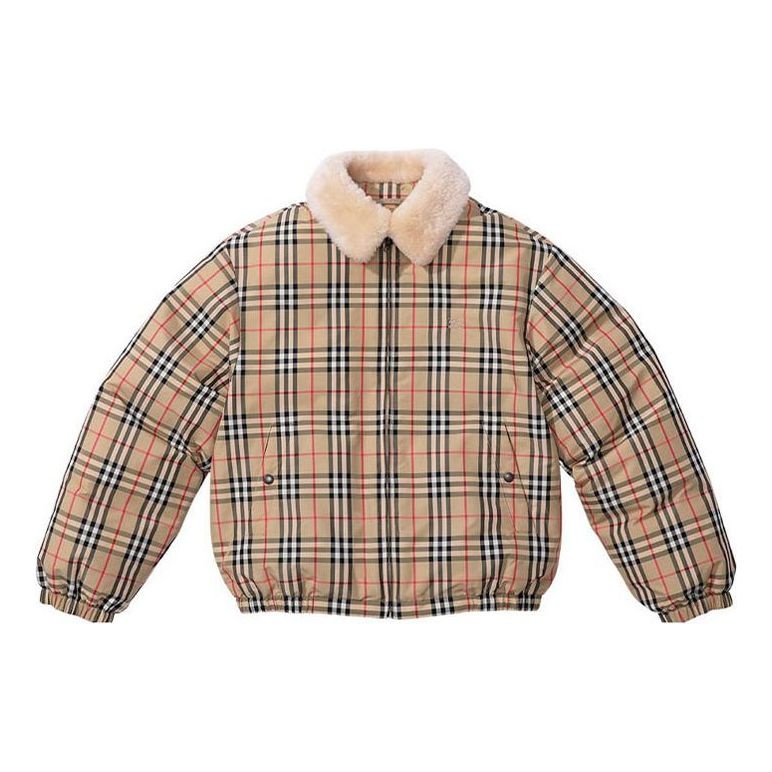 Supreme Supreme x Burberry Shearling Collar Down Puffer Jacket 