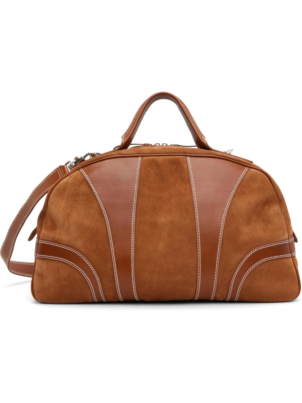 Tan Suede Duffle Bag - 1