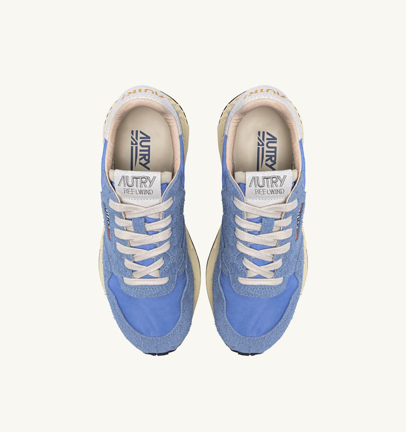 REELWIND LOW SNEAKERS IN NYLON AND SUEDE DELLA ROBBIA BLUE AND WHITE - 5
