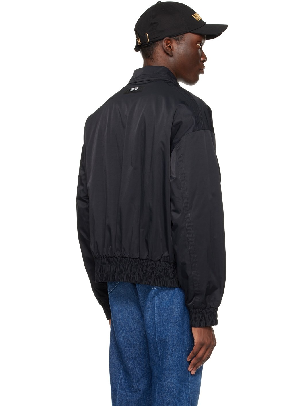 Black Zip Bomber Jacket - 3