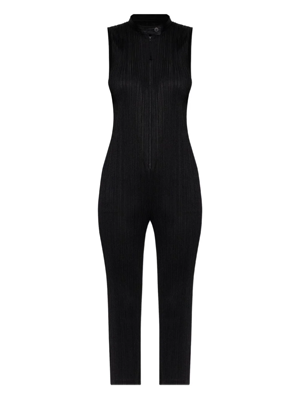 pleated zip jumpsuit - 1