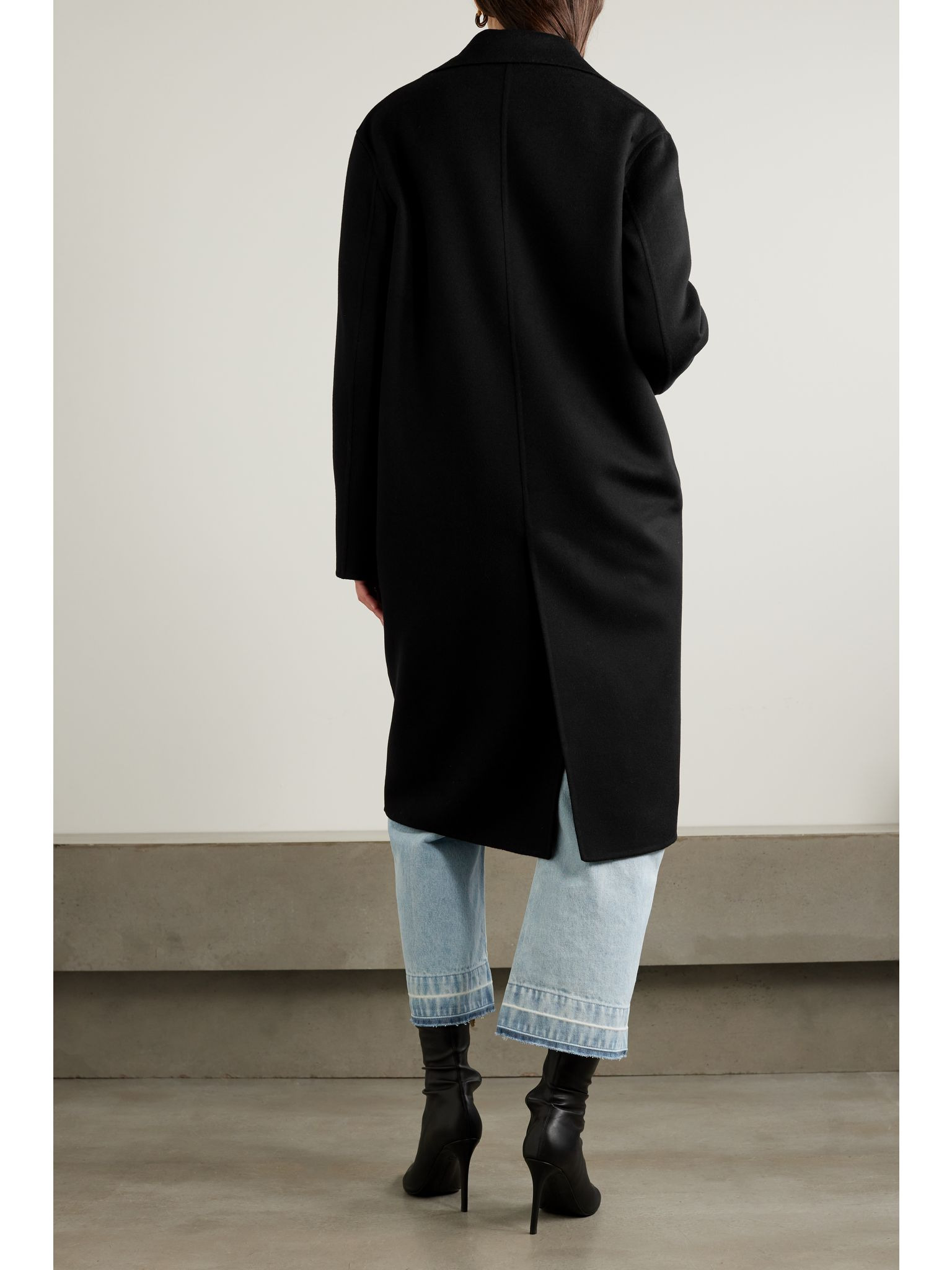 Iconic double-breasted wool coat Black - 4