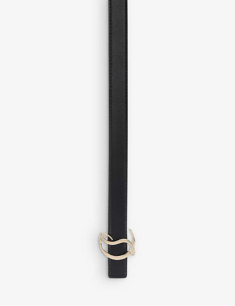 Christian Louboutin Logo-buckle grained-finish leather belt outlook