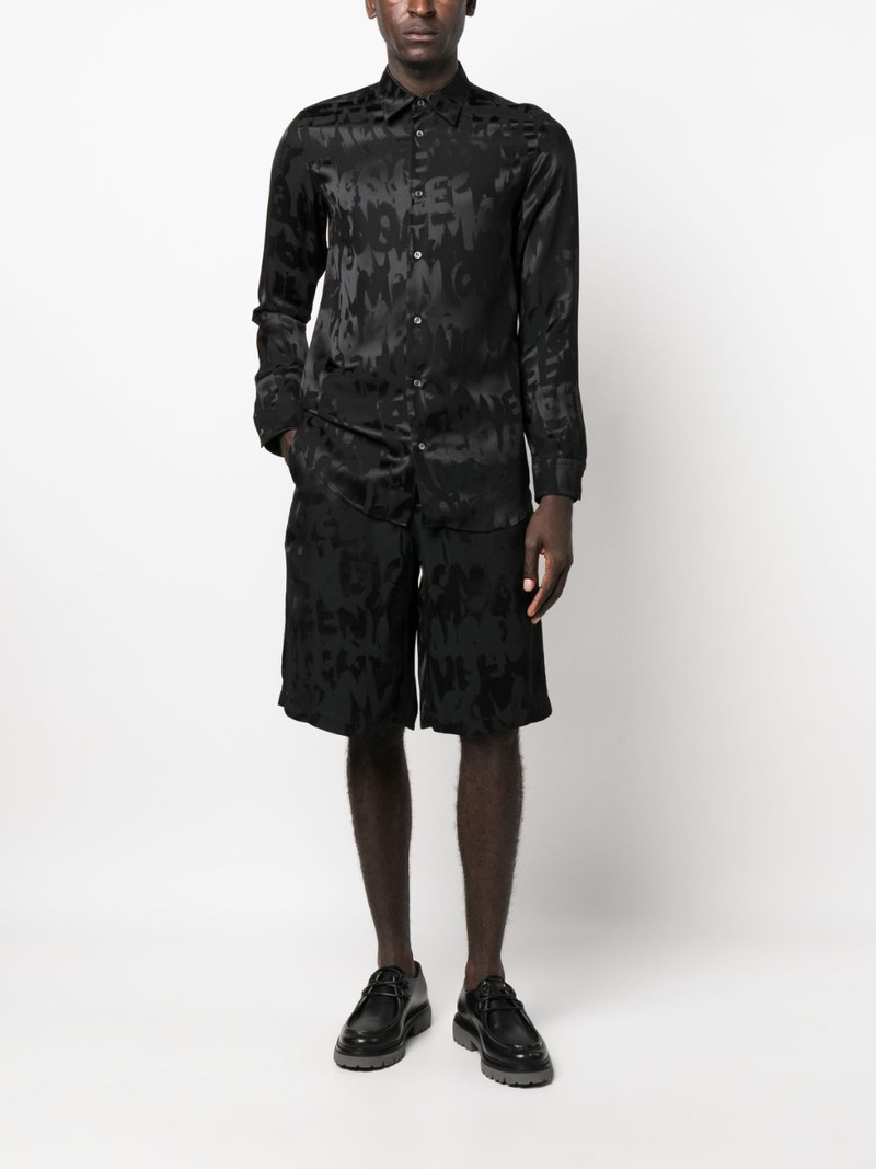 Alexander McQueen Graffiti logo-jacquard shorts outlook