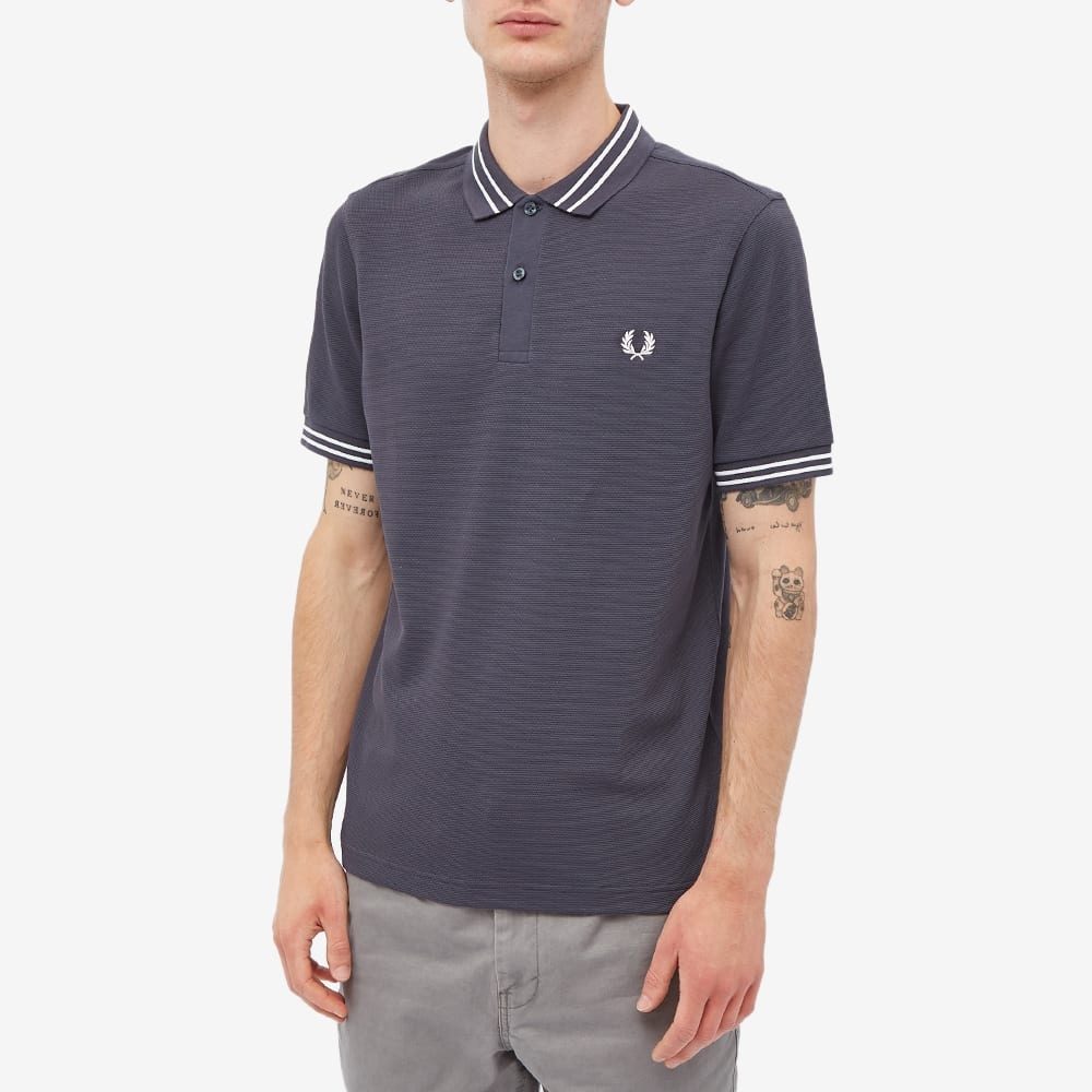 Fred Perry Textured Panel Polo Shirt - 4