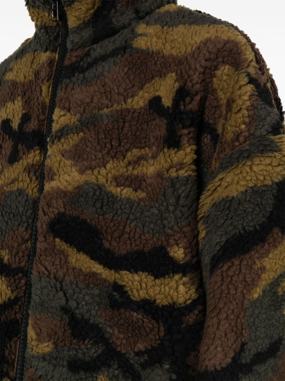 camouflage-print fleece jacket - 5