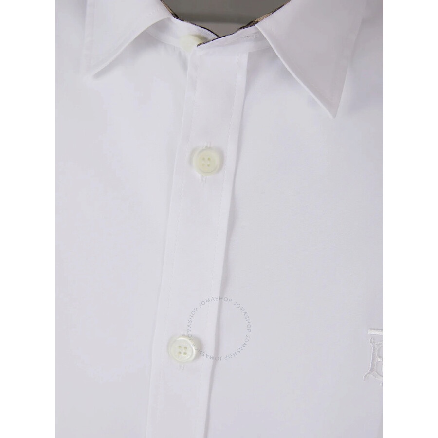 Burberry Sherwood Cotton Shirt In White - 4