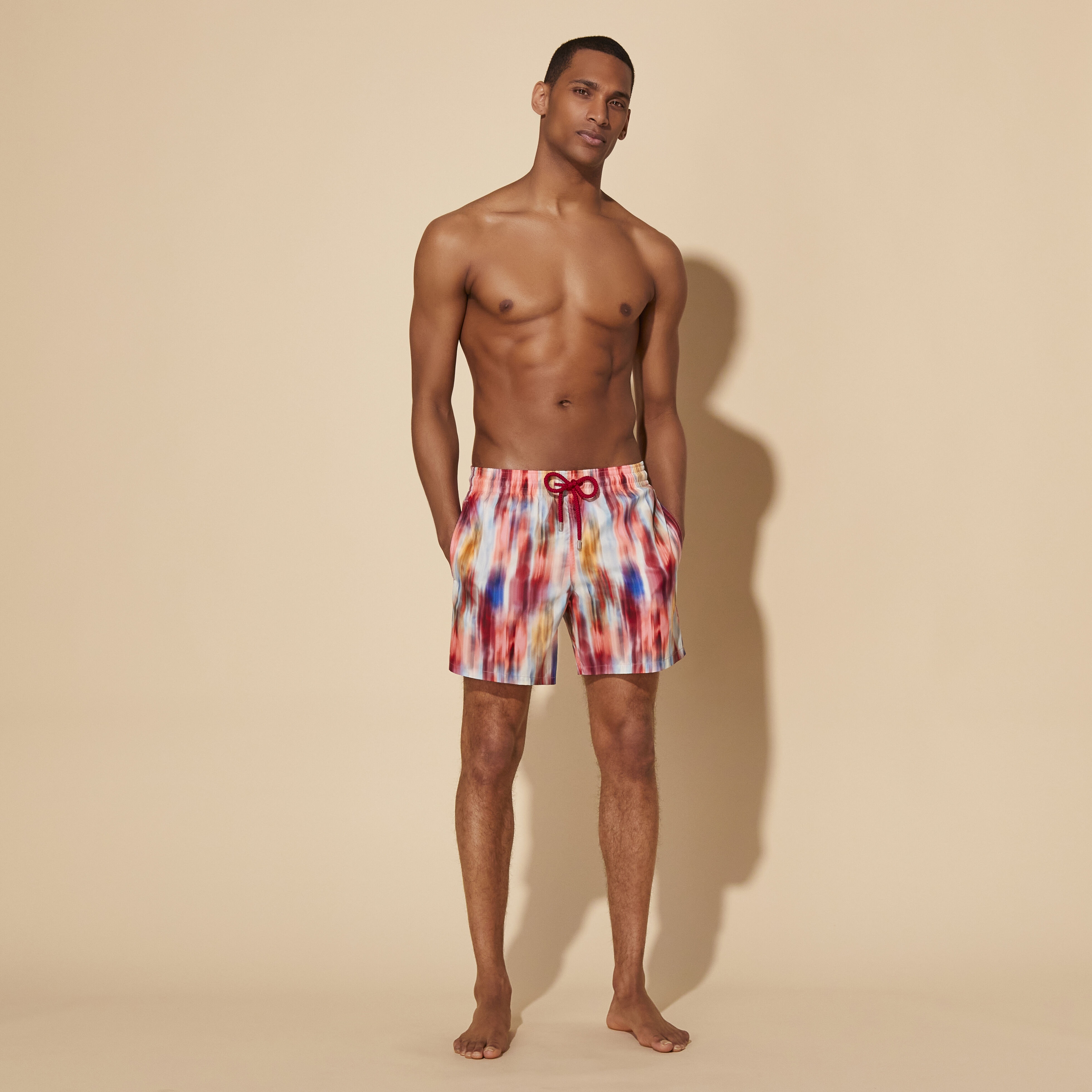 Men Swim Trunks Ultra-light and Packable Ikat Flowers - 3