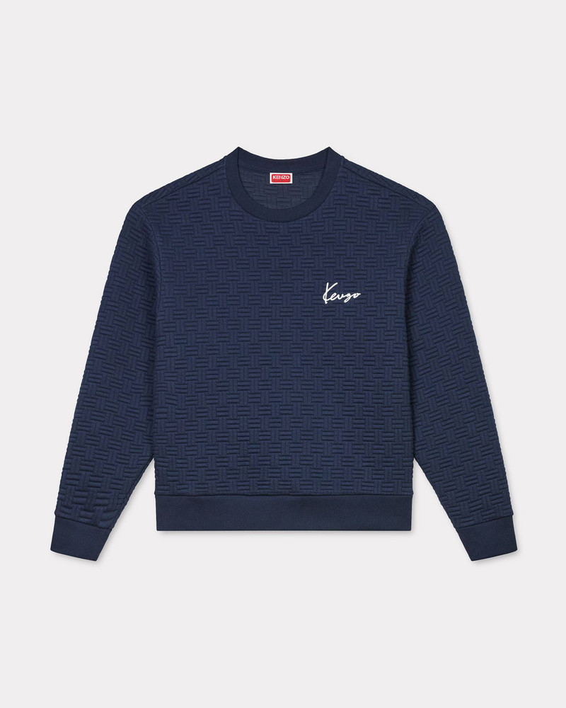 'KENZO Weave' embroidered classic sweatshirt 1