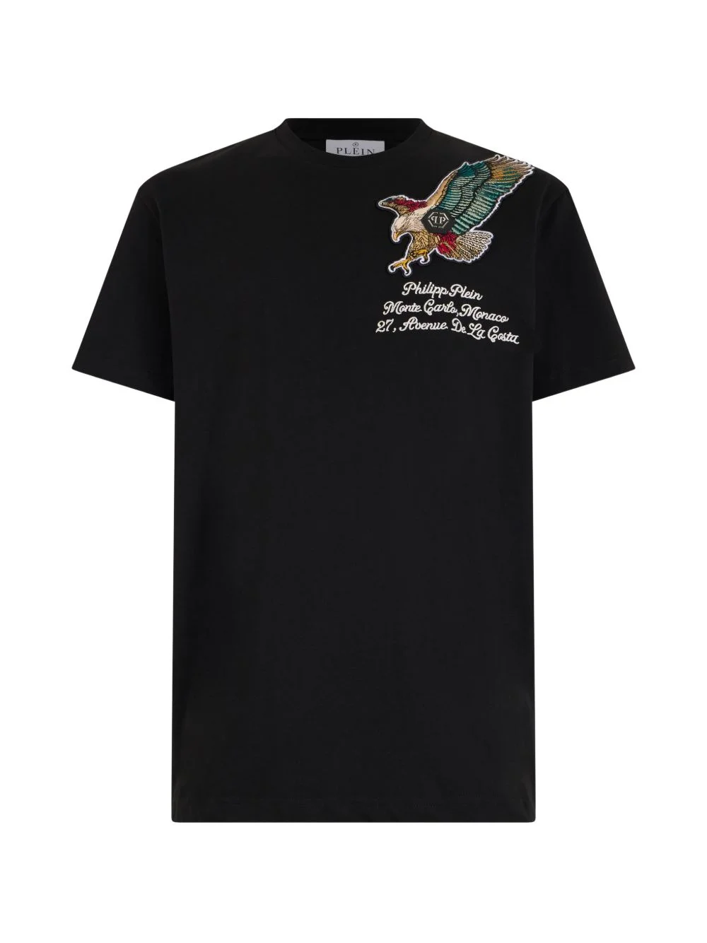 embroidered-patch T-shirt - 1