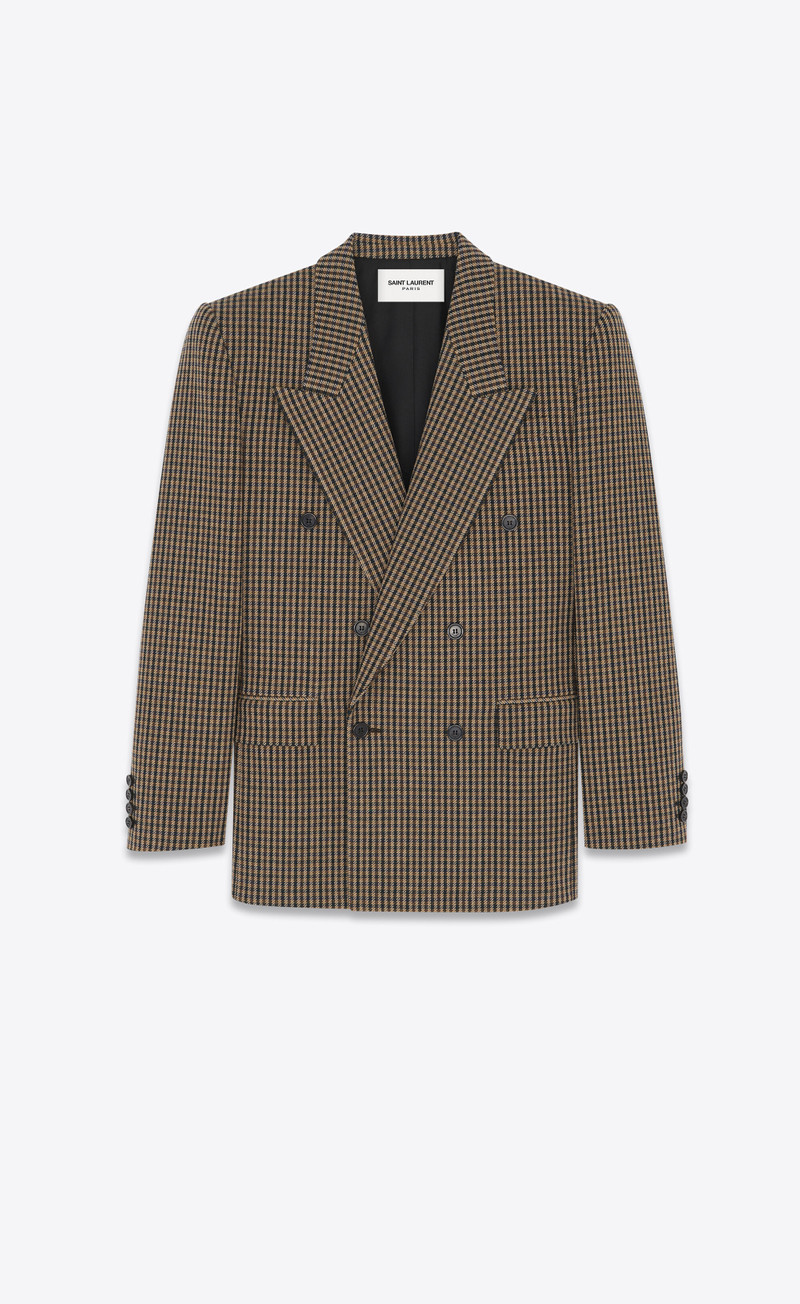 oversized jacket in vichy wool 3