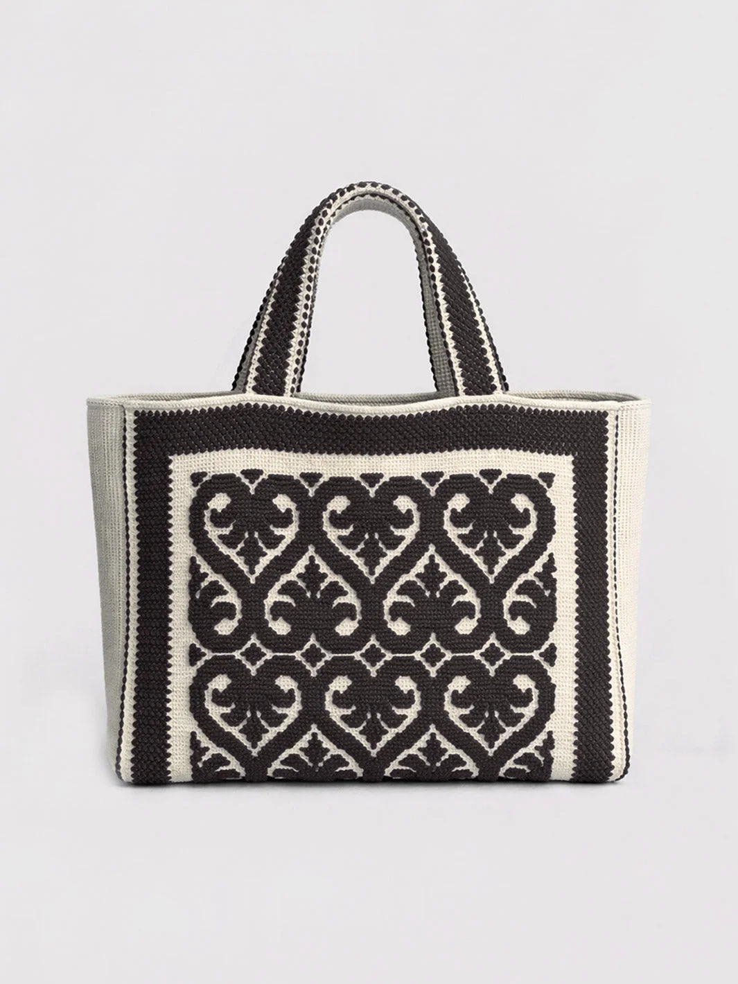 Costantine Black Cotton Tote Bag - 1