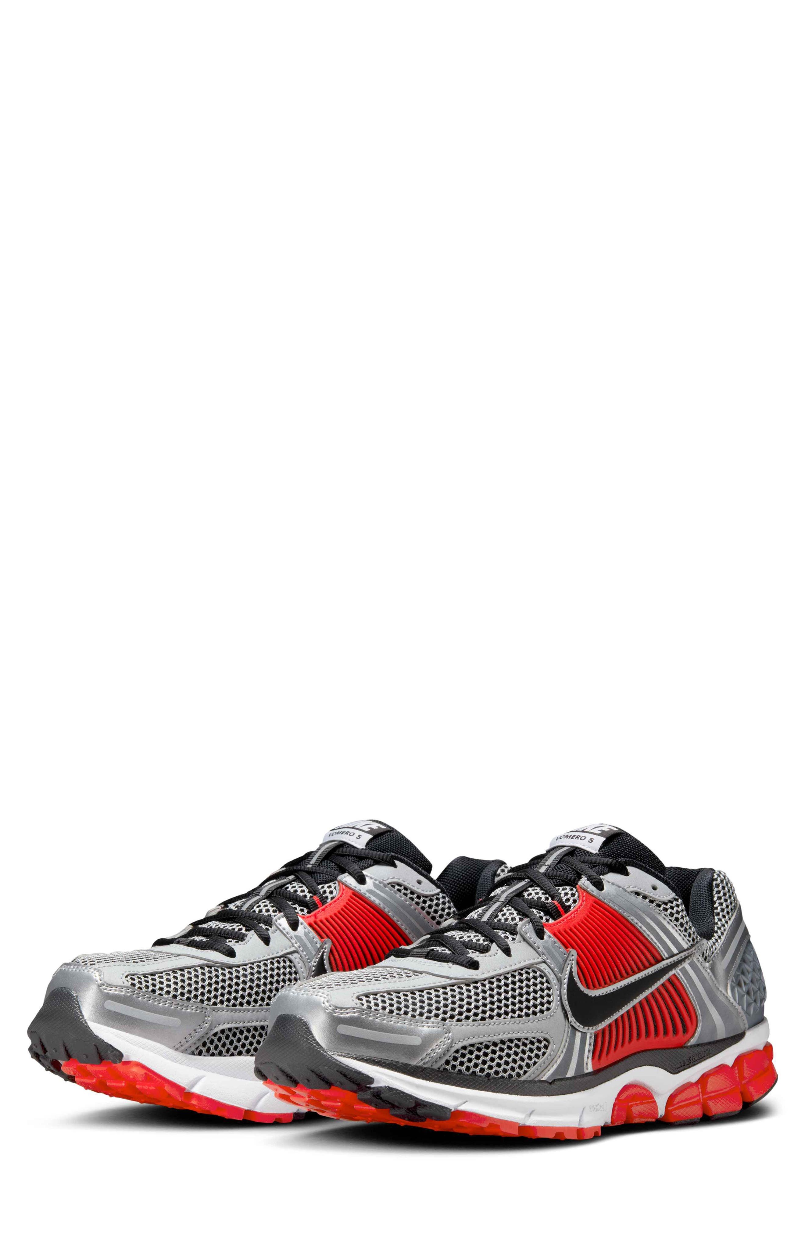 Nike Zoom Vomero 5 Sneaker in Metallic Silver/Light Crimson at Nordstrom - 1