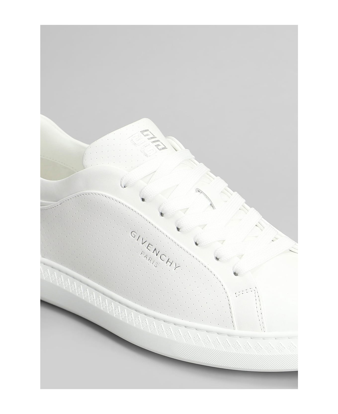 G Set Low Sneakers In White Leather - 5
