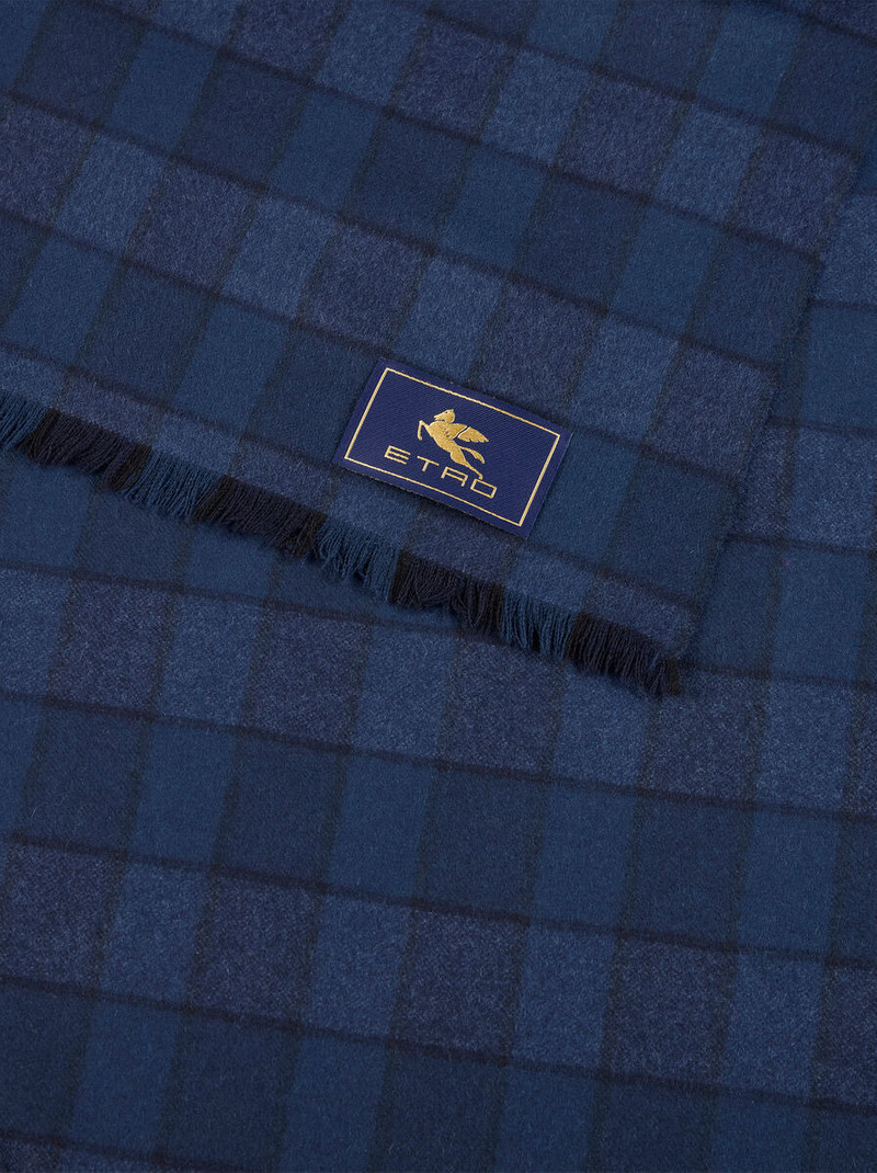 Etro WOOL AND CASHMERE SCARF WITH CHECK MOTIF outlook