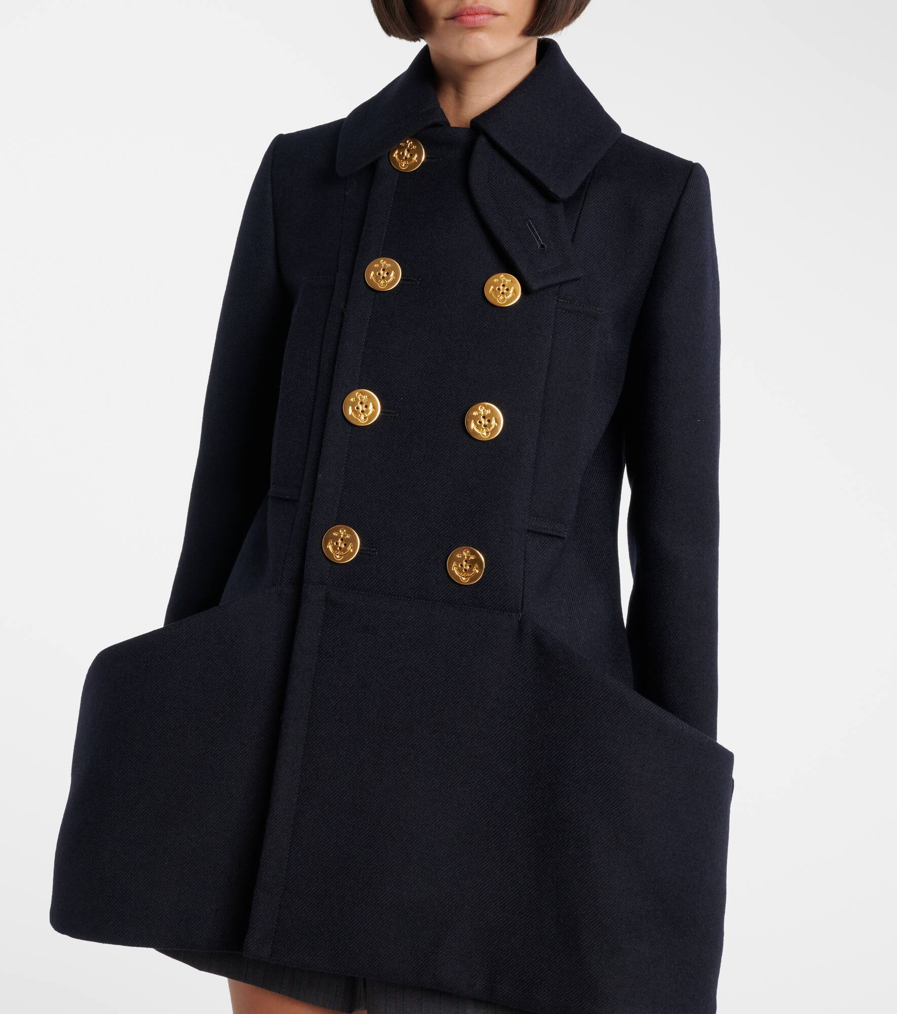 Wool melton coat - 6