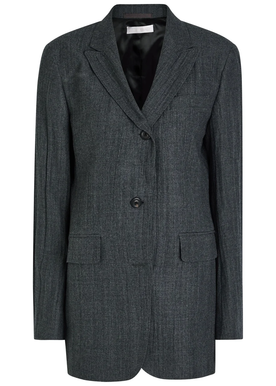 Our Legacy Cutaway Textured Wool-blend Blazer - 1
