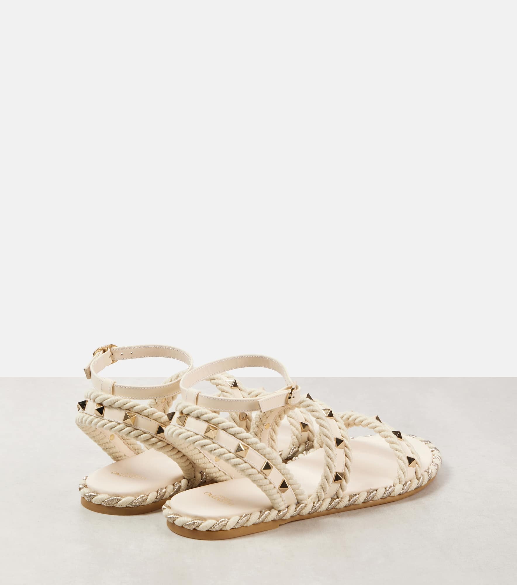Rockstud Torchon leather sandals - 2