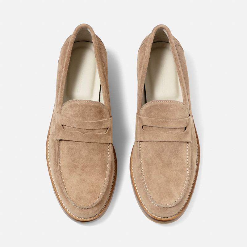DUKE + DEXTER Wilde Mocha Suede Penny Loafer - Men's outlook