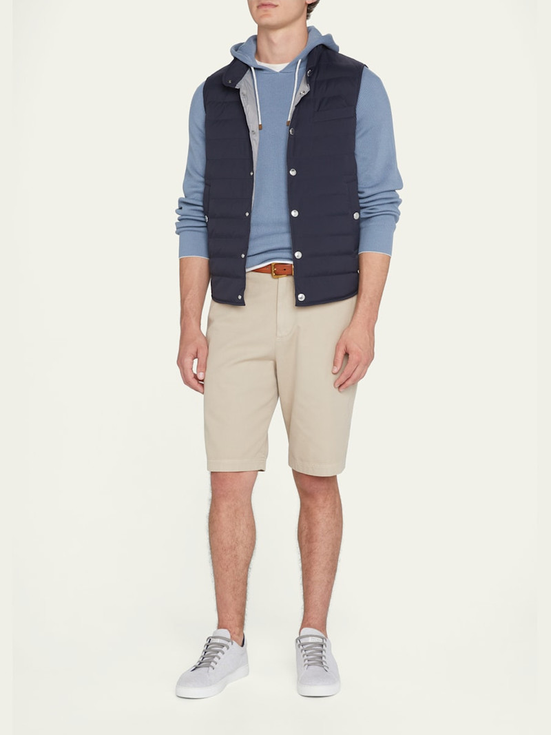 Brunello Cucinelli Men's Snap-Front Quilted Down Vest outlook