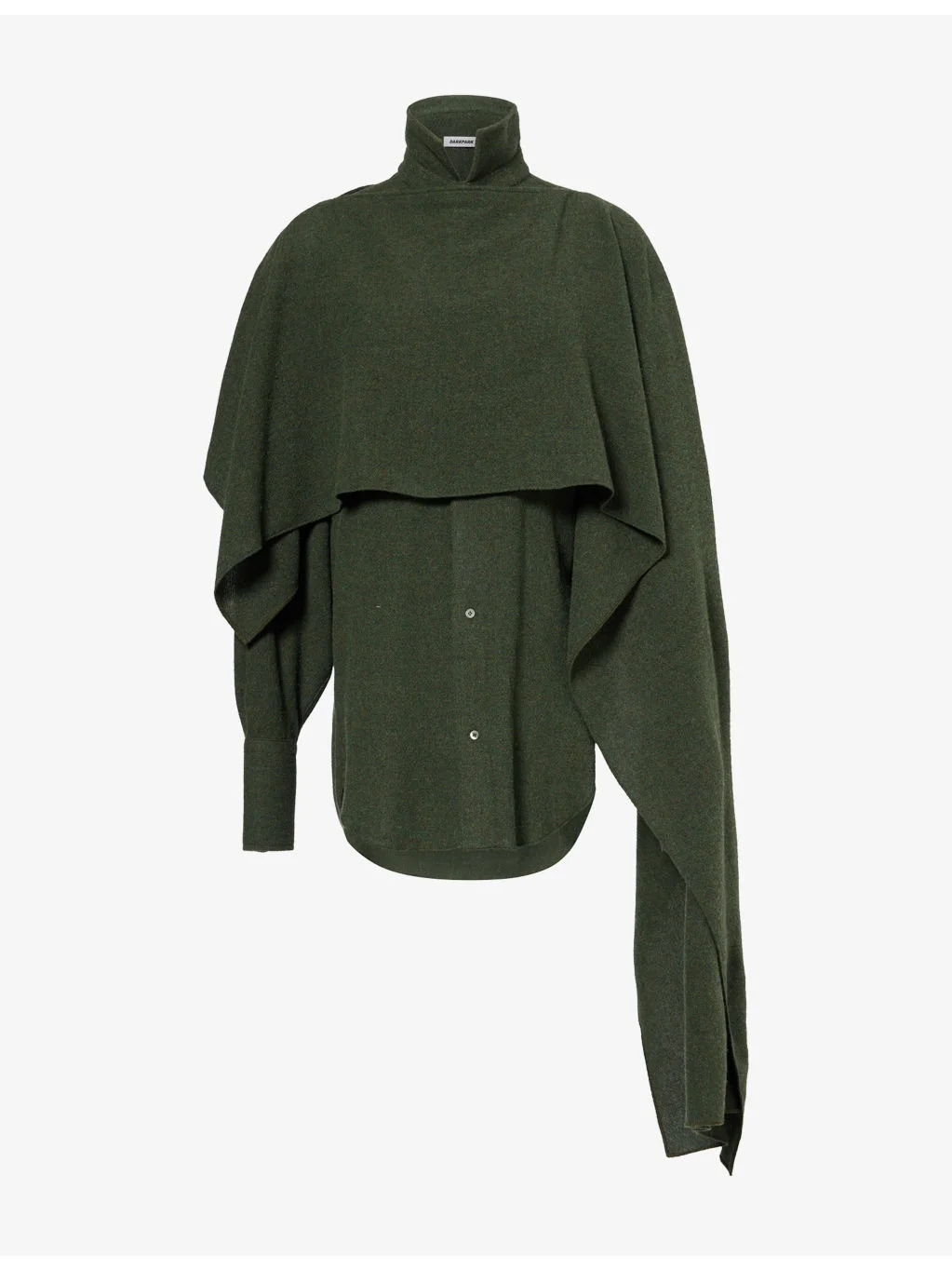 Georgia Detachable Scarf Cashmere And Wool Shirt - 1