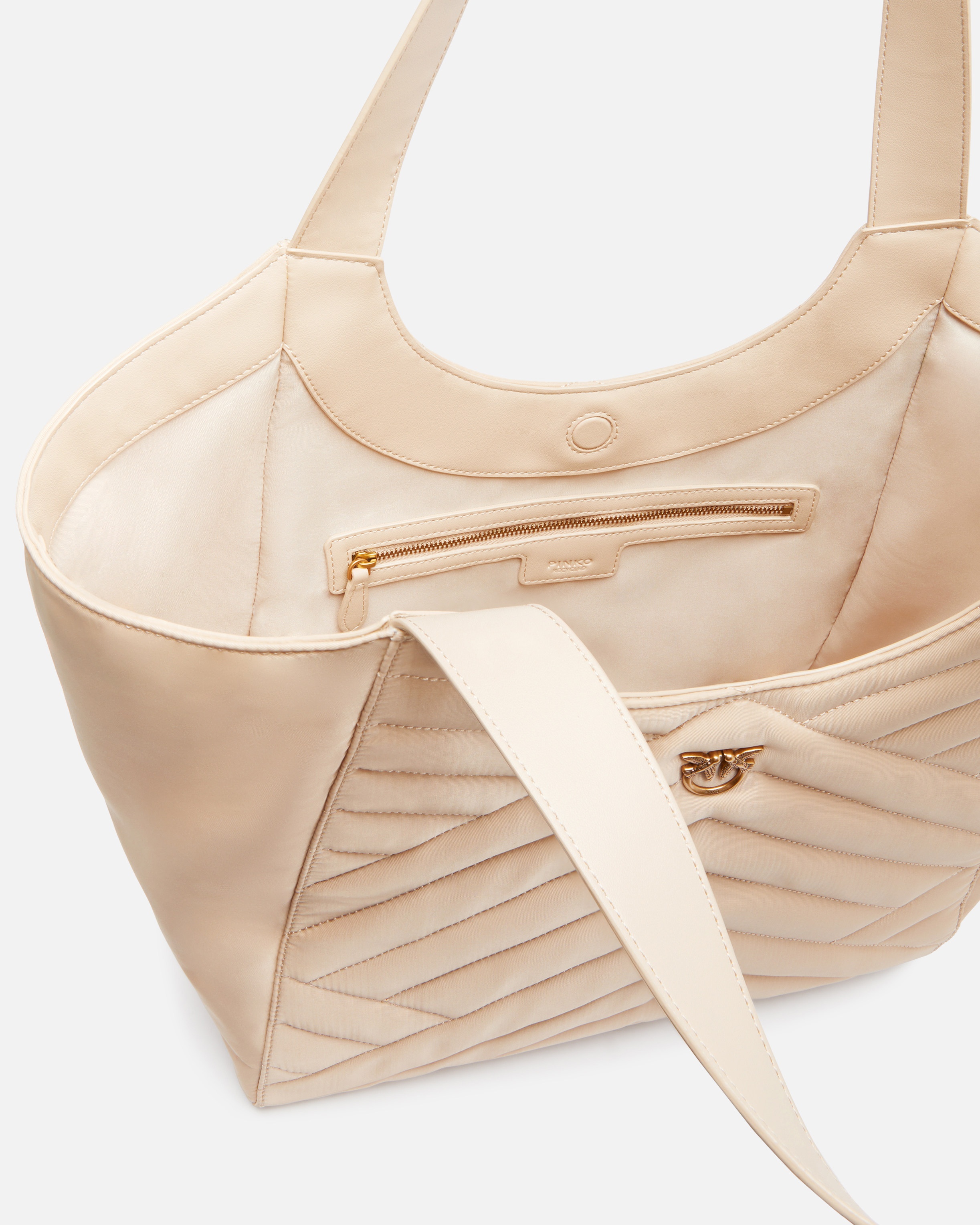 トートバッグ Pinko SHOPPER IN RECYCLED FABRIC QUILT PUZZLE PINKO SHOPPER BAG IN PUZZLE-QUILTED RECYCLED FABRIC | REVERSIBLE