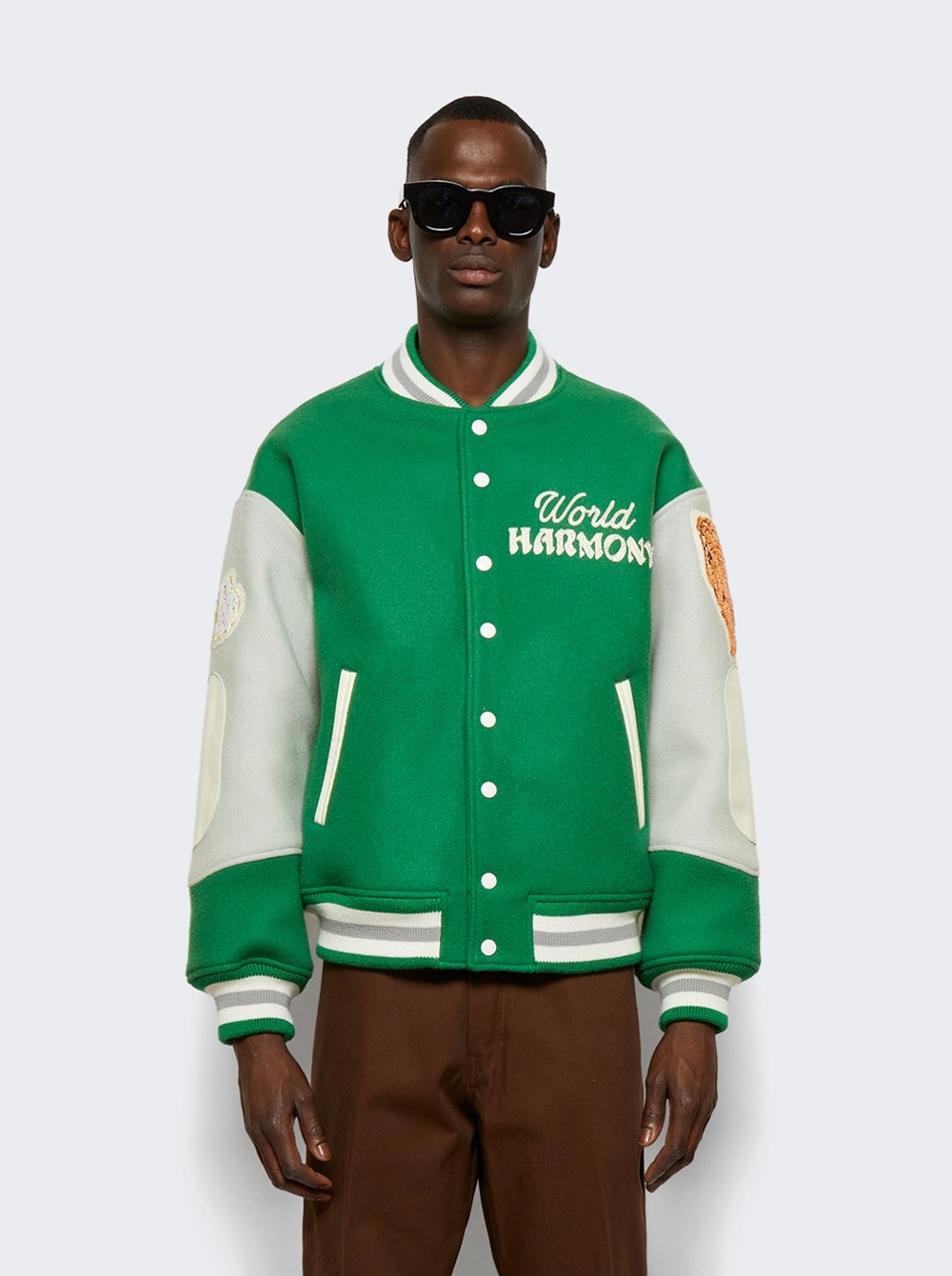 X Shermer Academy Pigen Varsity Jacket Green - 4