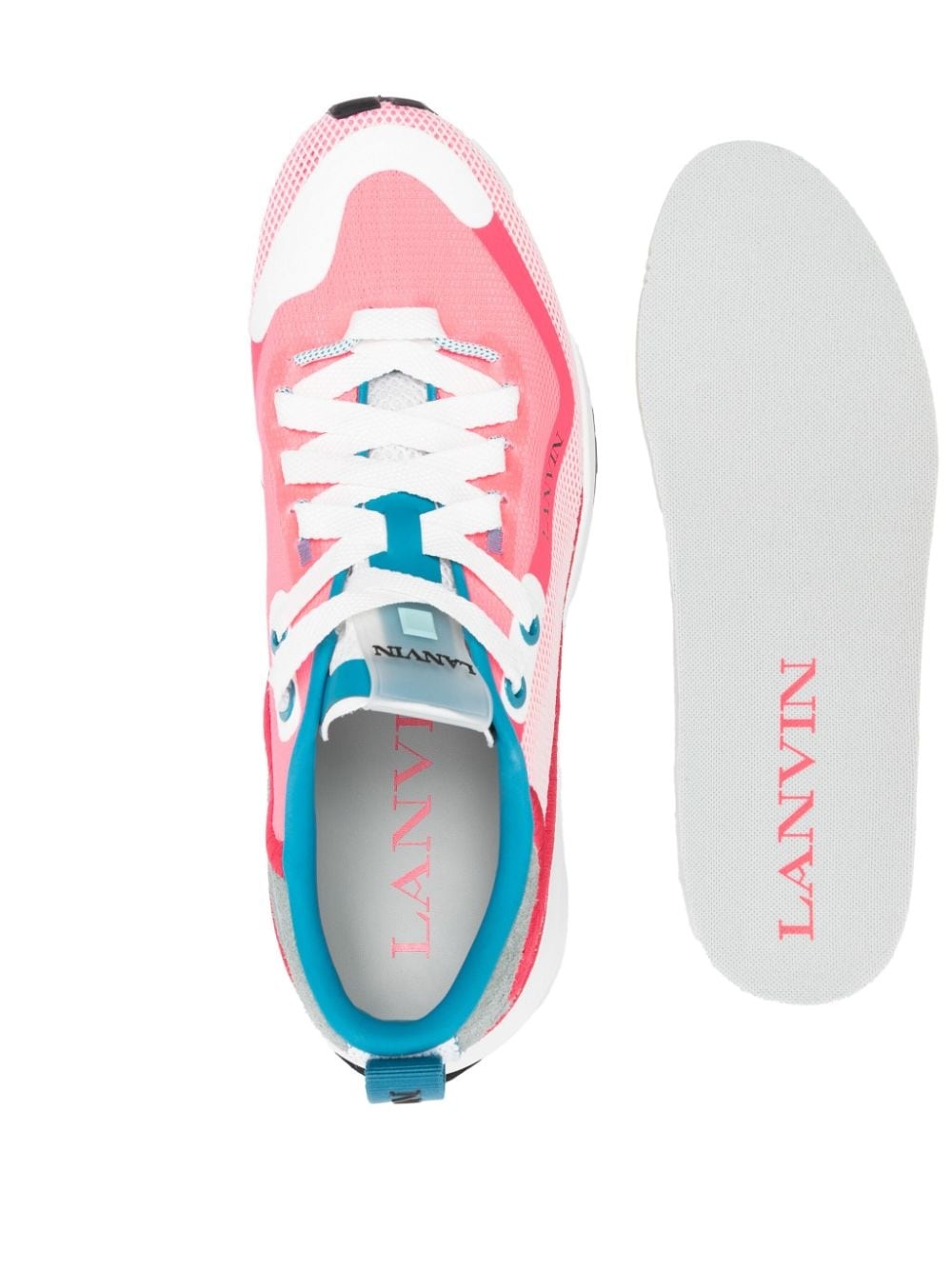L-i panelled mesh sneakers - 4