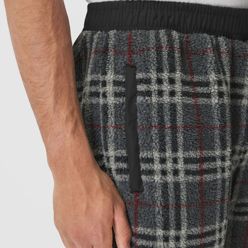 Check Fleece Jogging Pants 5